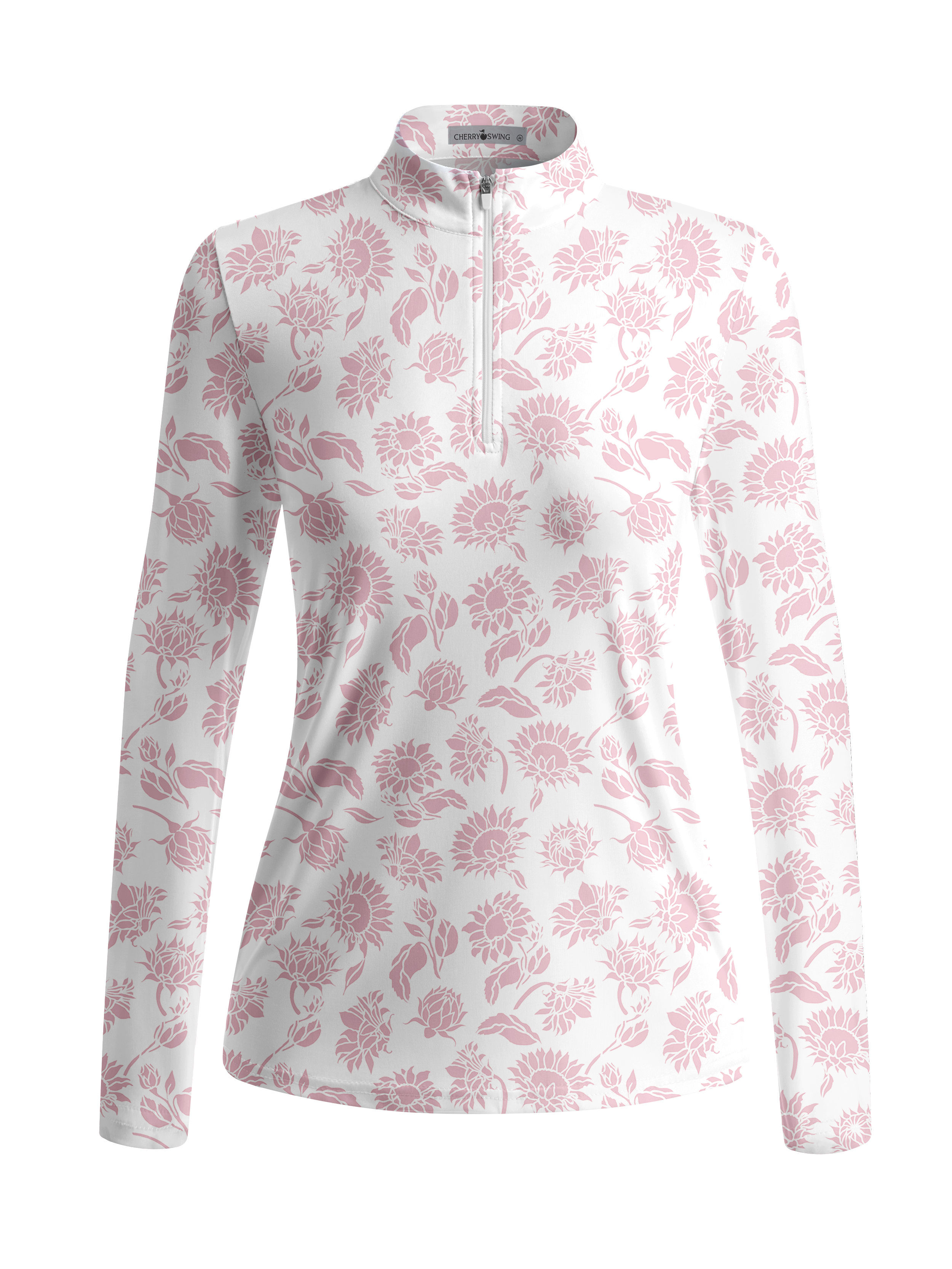 Cherryswing Women's Sunflower Bloom Long Sleeve Golf Shirt