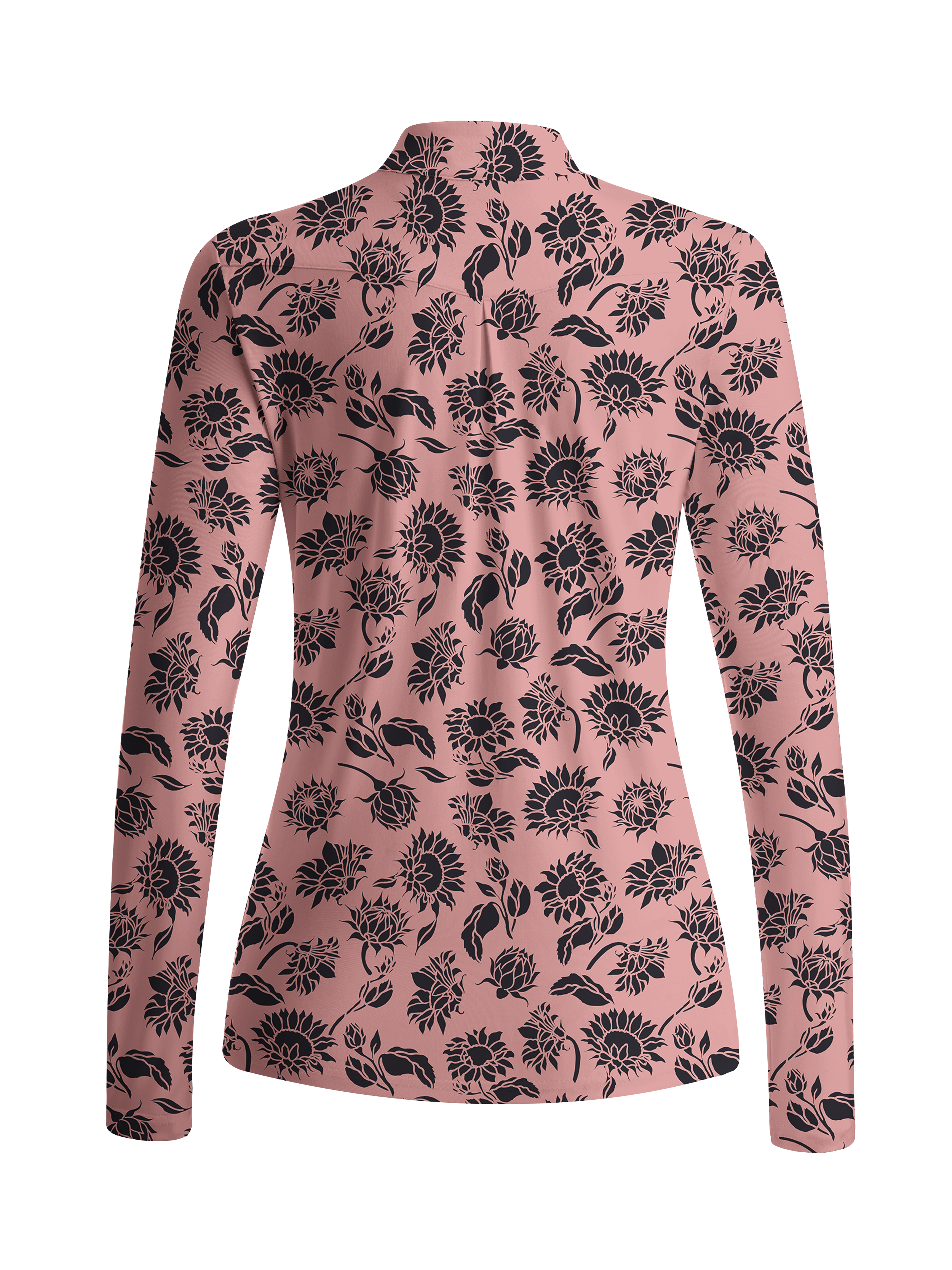 Cherryswing Women's Sunflower Bloom Long Sleeve Golf Shirt