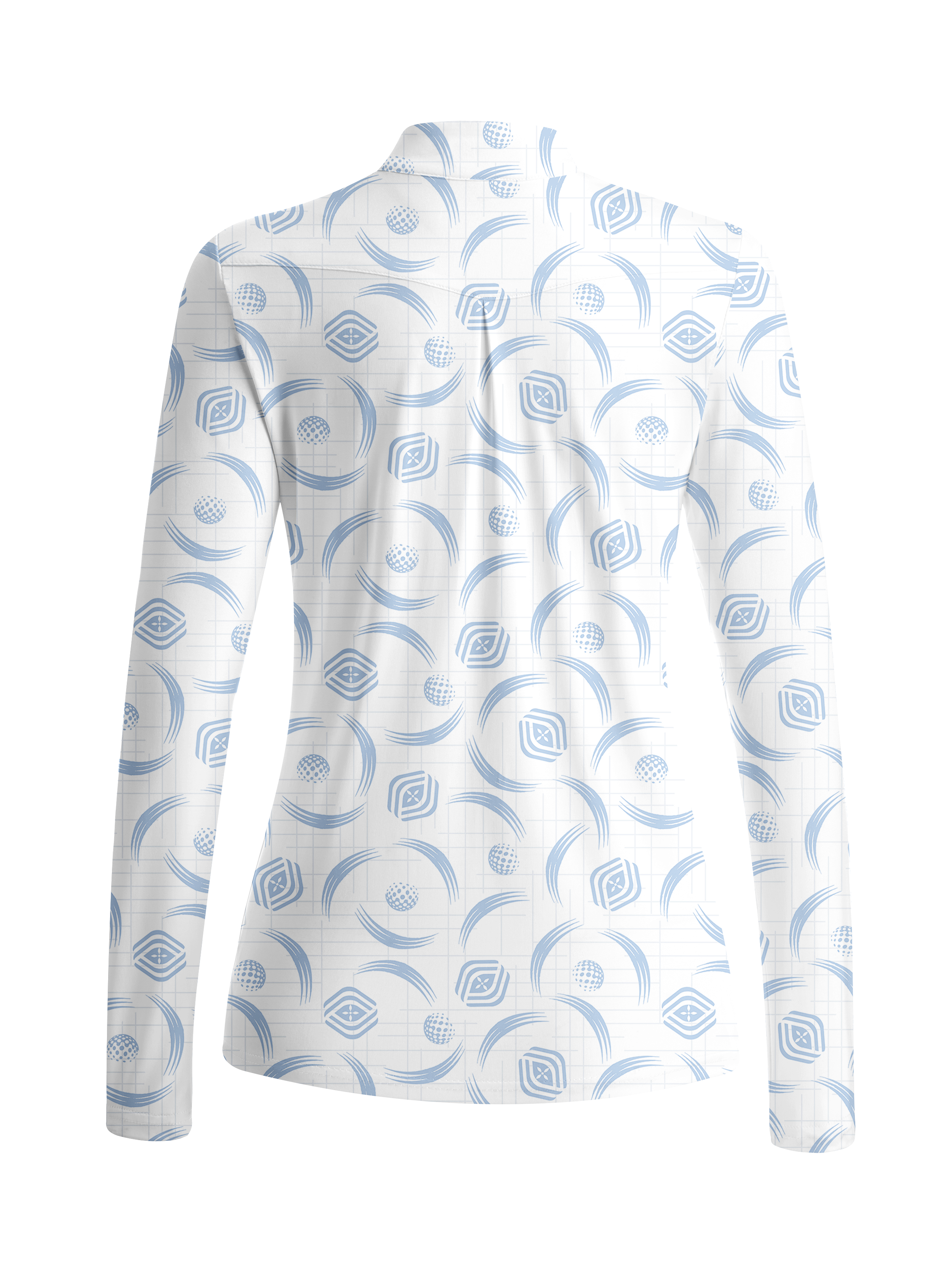 Cherryswing Women's Golf Ball Spiral Motion Long Sleeve Golf Shirt
