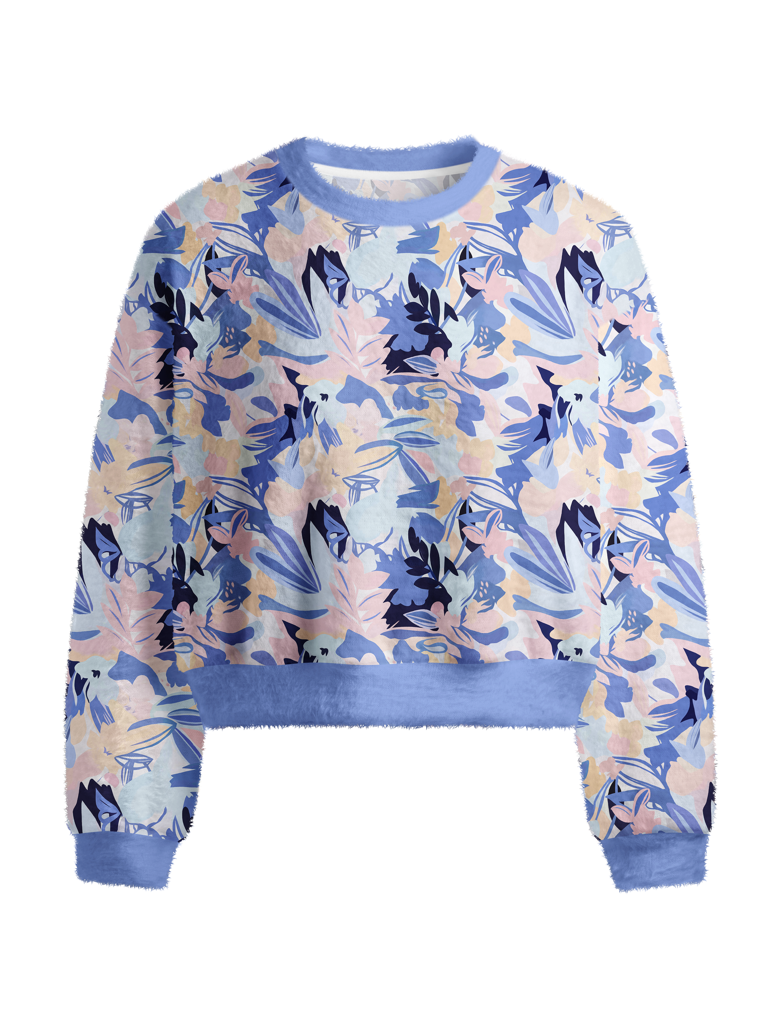 Cherryswing Women's Springtime Palette Fuzzy Knit Golf Sweater