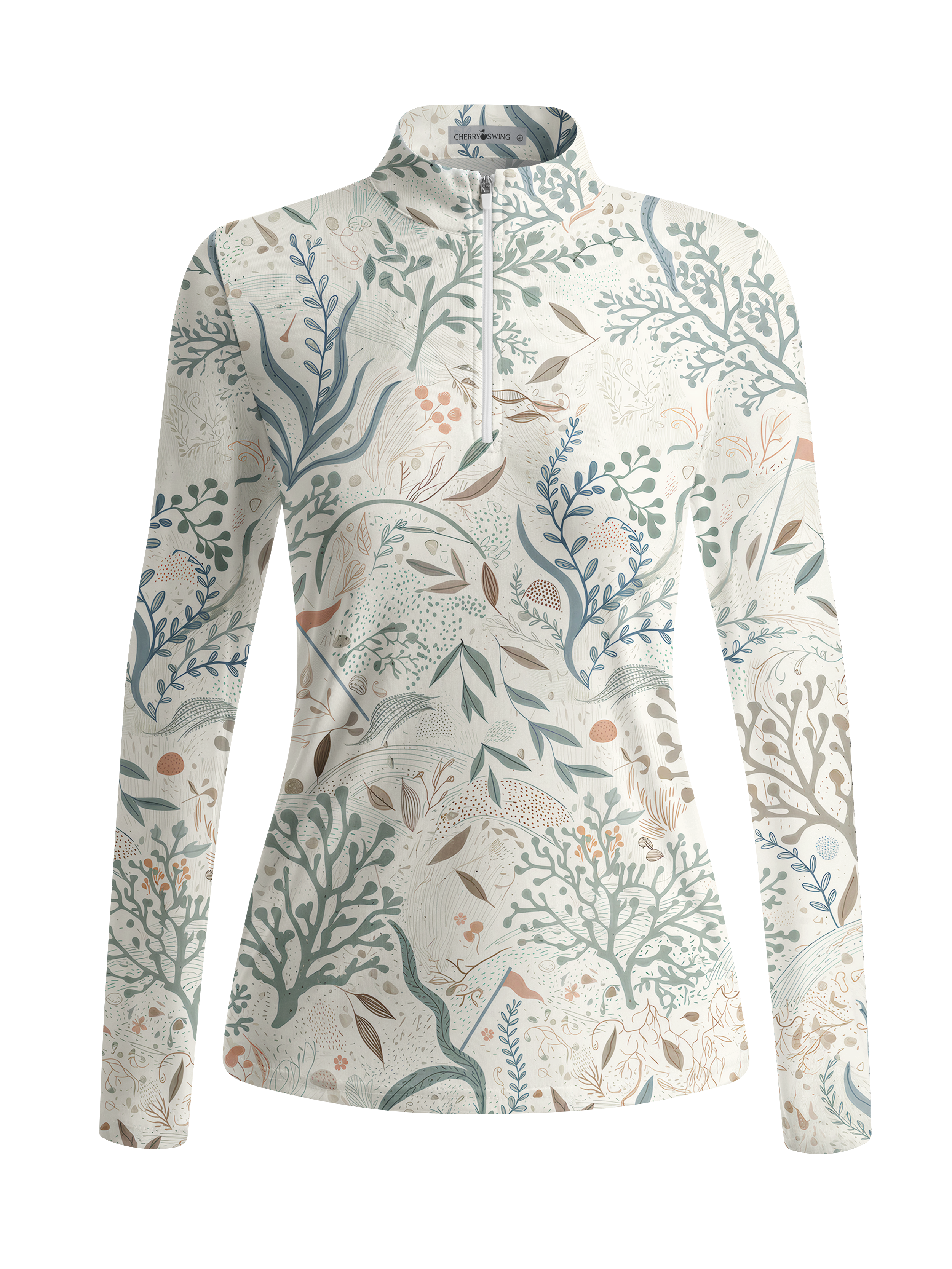 Cherryswing Women's Nordic Botanical Long Sleeve Golf Shirt