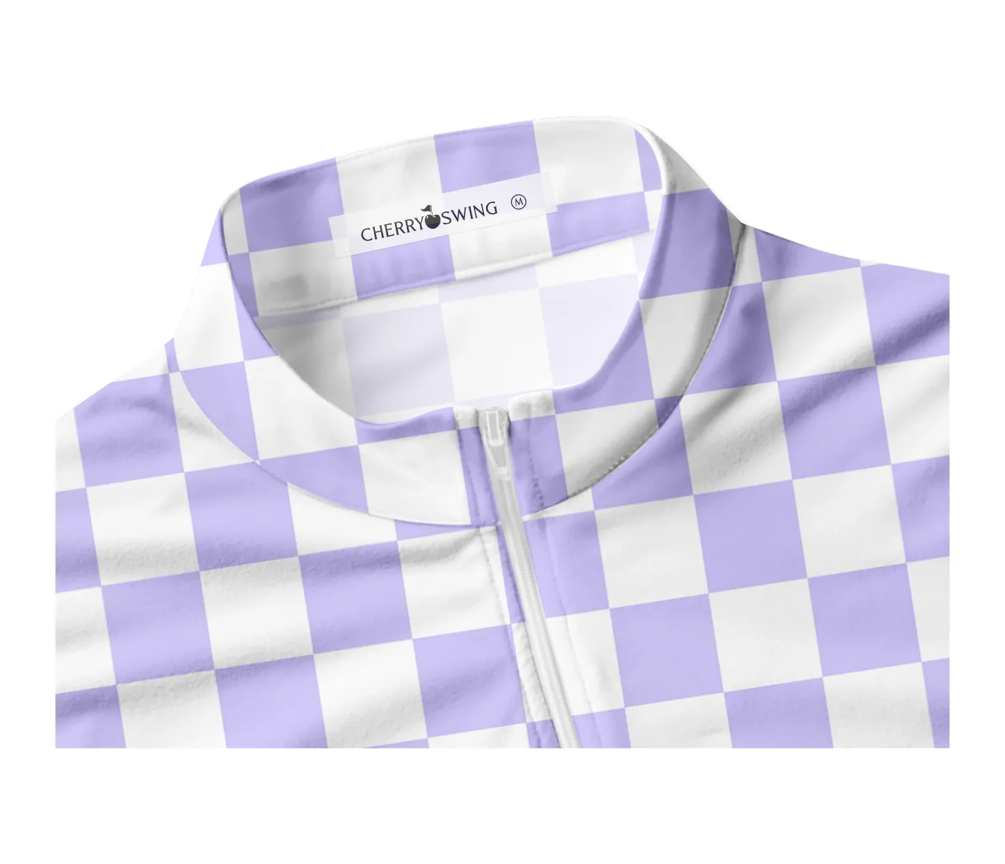 Cherryswing Women's Sleeveless Checkerboard Print Golf Polo Shirt