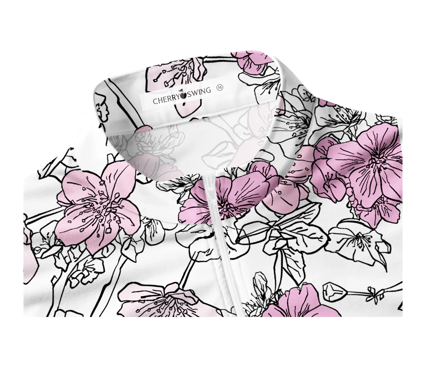 Cherryswing Women's Sleeveless Blossom Golf Polo Shirt