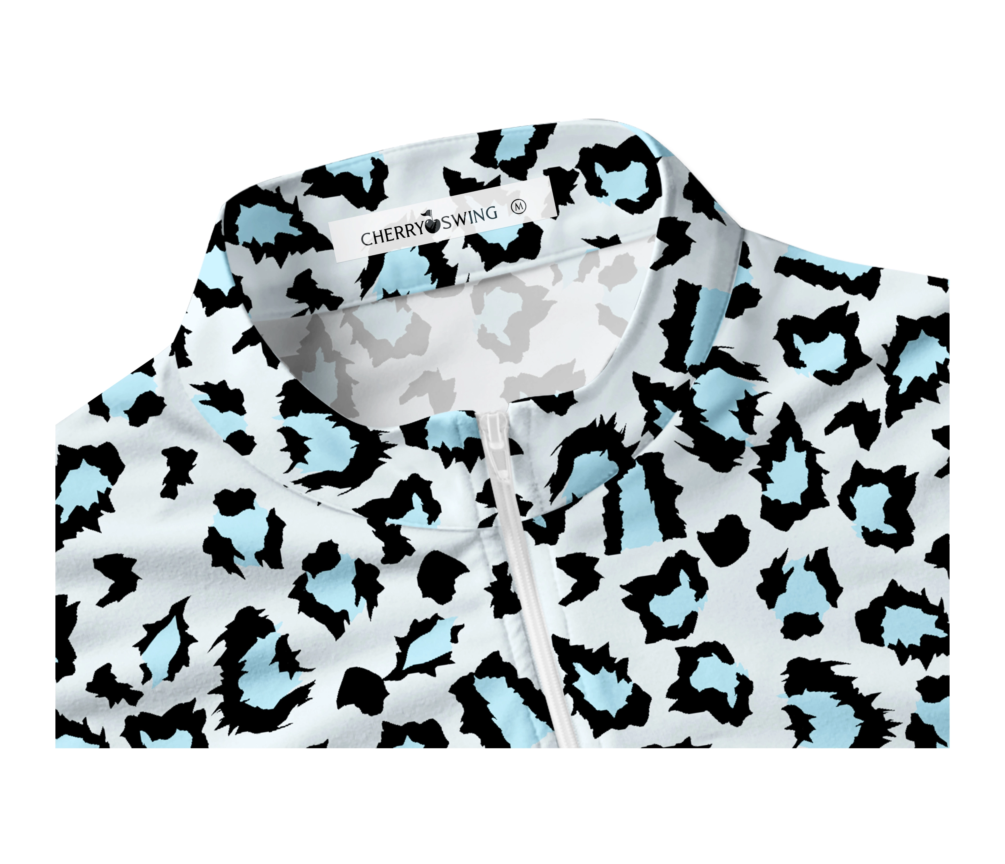 Cherryswing Women's Sleeveless Leopard Golf Polo Shirt