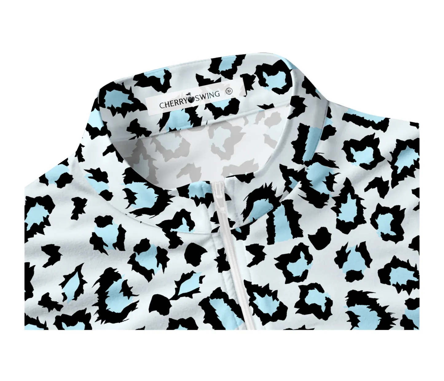 Cherryswing Women's Sleeveless Leopard Golf Polo Shirt