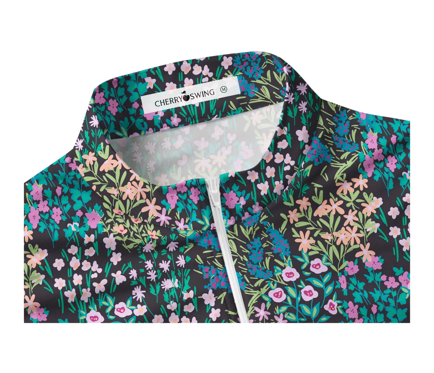 Cherryswing Women's Sleeveless Wildflowers Golf Polo Shirt