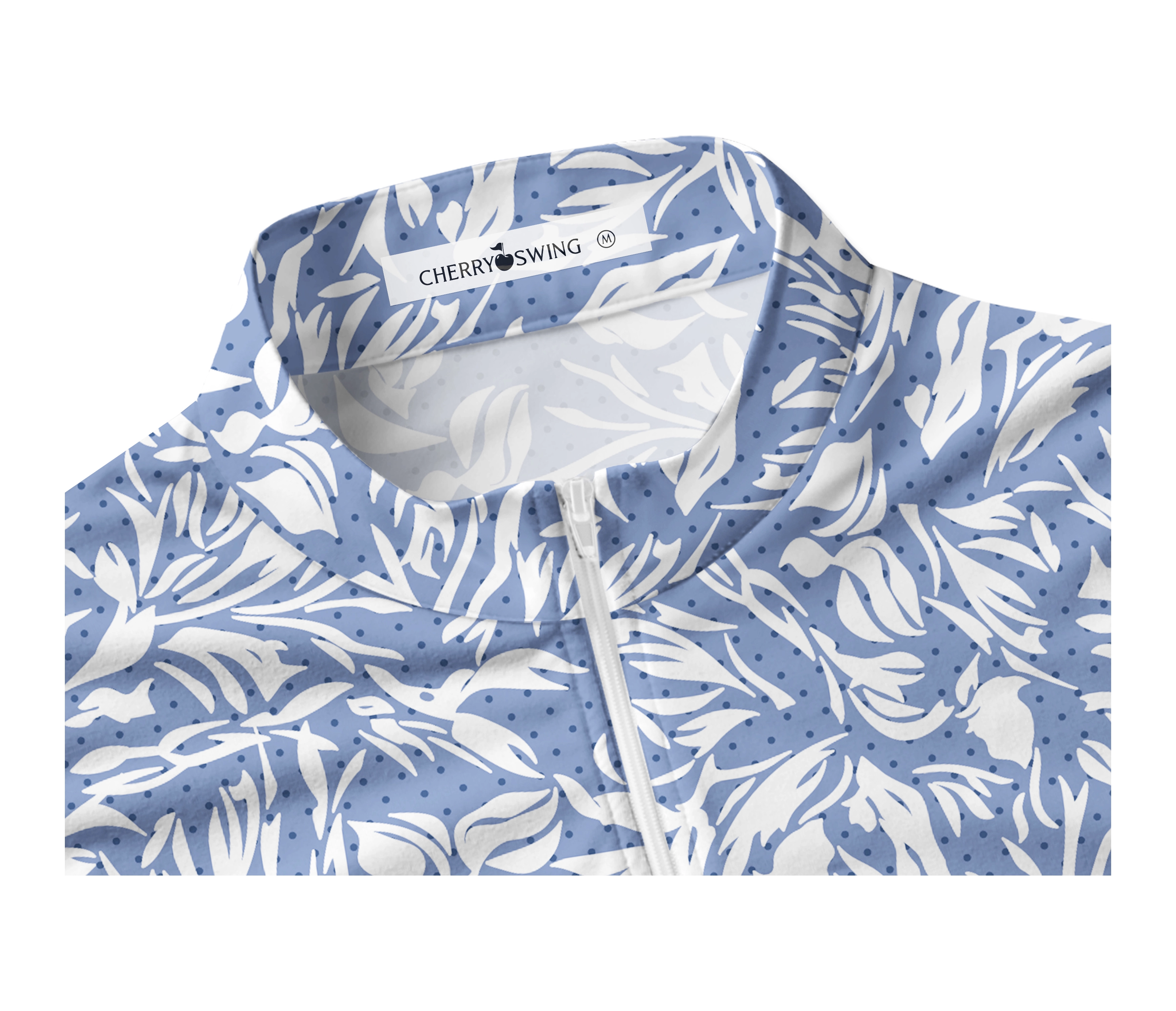 Cherryswing Women's Sleeveless Flower Breathable Golf Polo Shirt