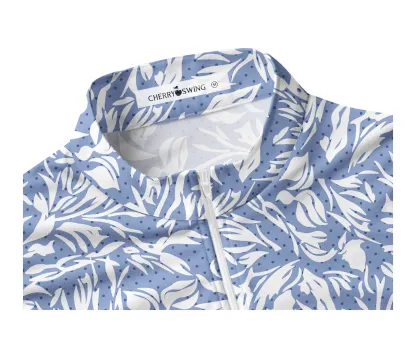 Cherryswing Women's Sleeveless Flower Breathable Golf Polo Shirt