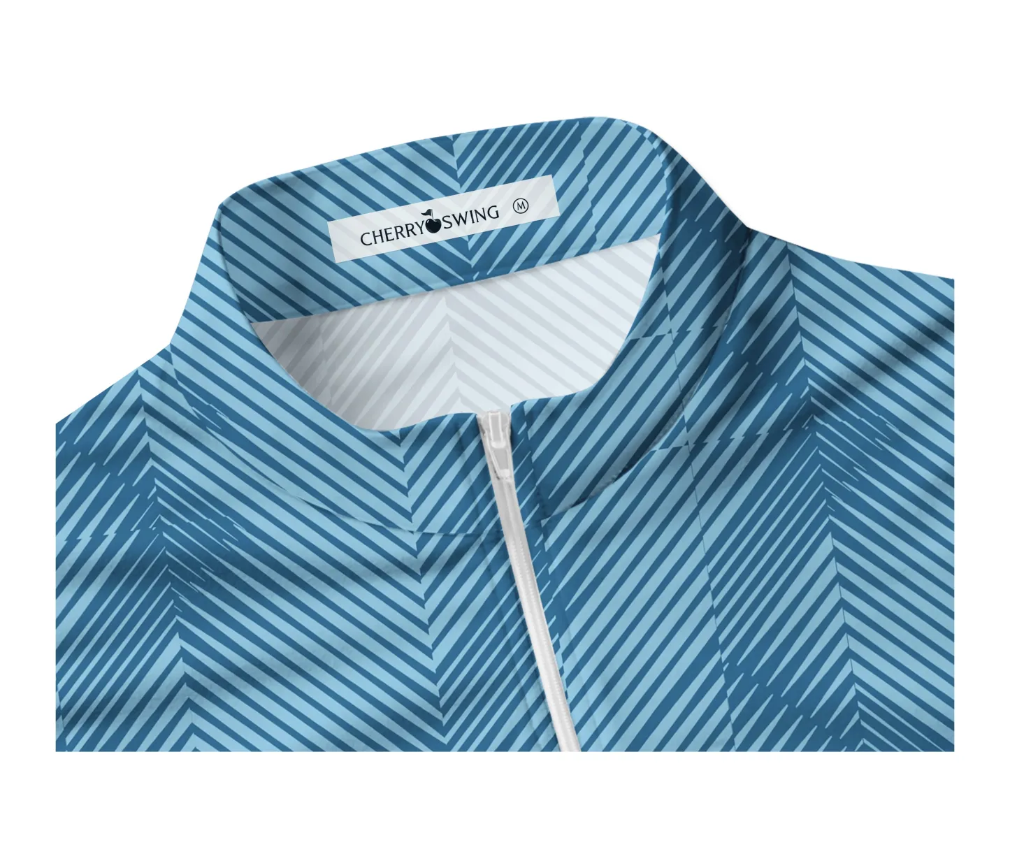 Cherryswing Women's Sleeveless Water Ripples Golf Polo Shirt