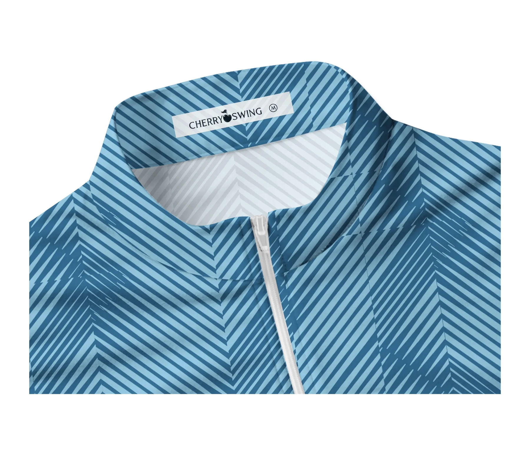 Cherryswing Women's Sleeveless Water Ripples Golf Polo Shirt