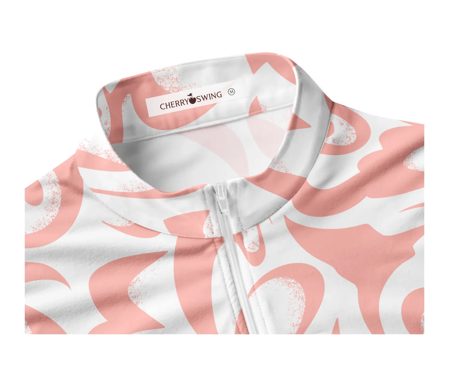 Cherryswing Women's Coral Bloom Abstract Golf Polo Sleeveless Shirt