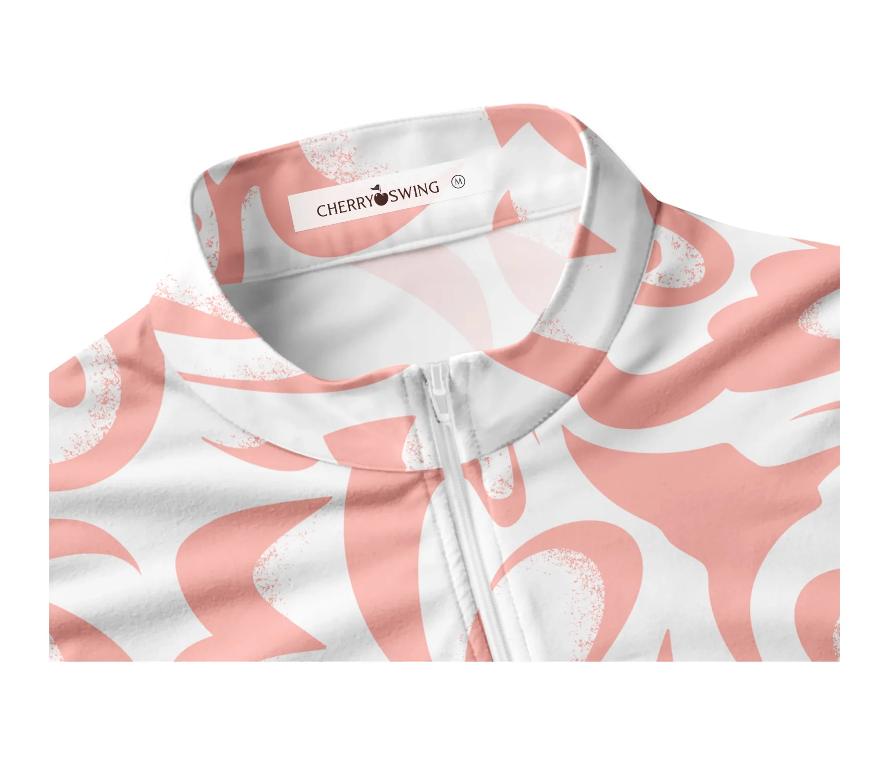 Cherryswing Women's Coral Bloom Abstract Golf Polo Sleeveless Shirt