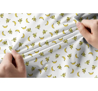 Cherryswing Women's Banana Print Short Sleeve Polo Shirt