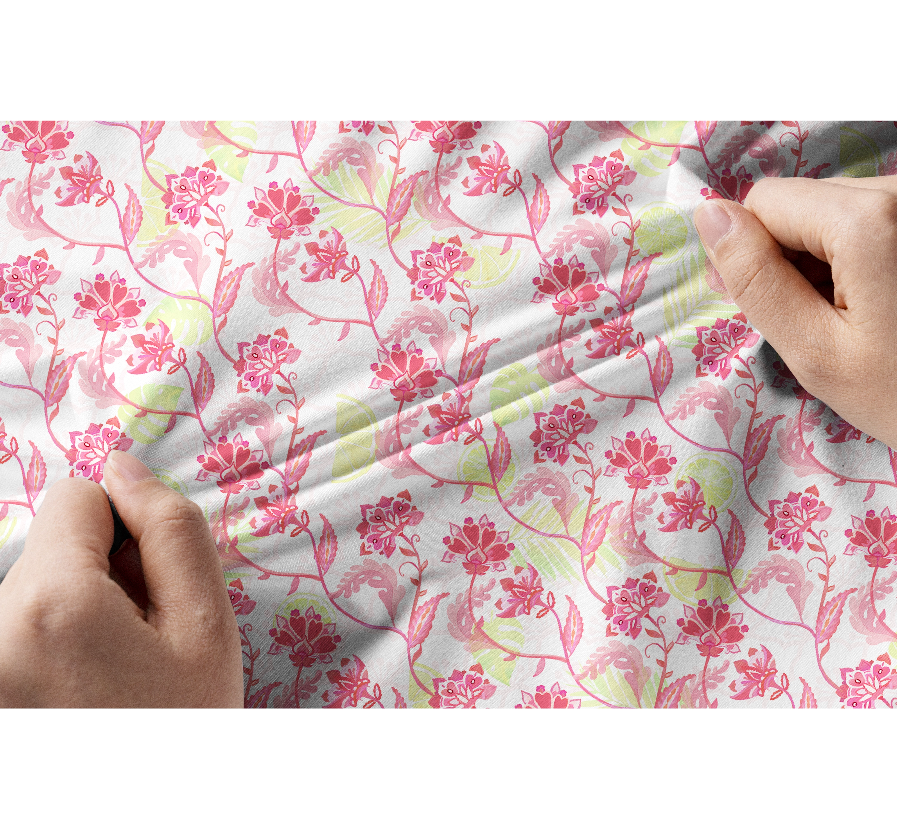 Cherryswing Women's Pink Flowers Long Sleeve Polo Shirt