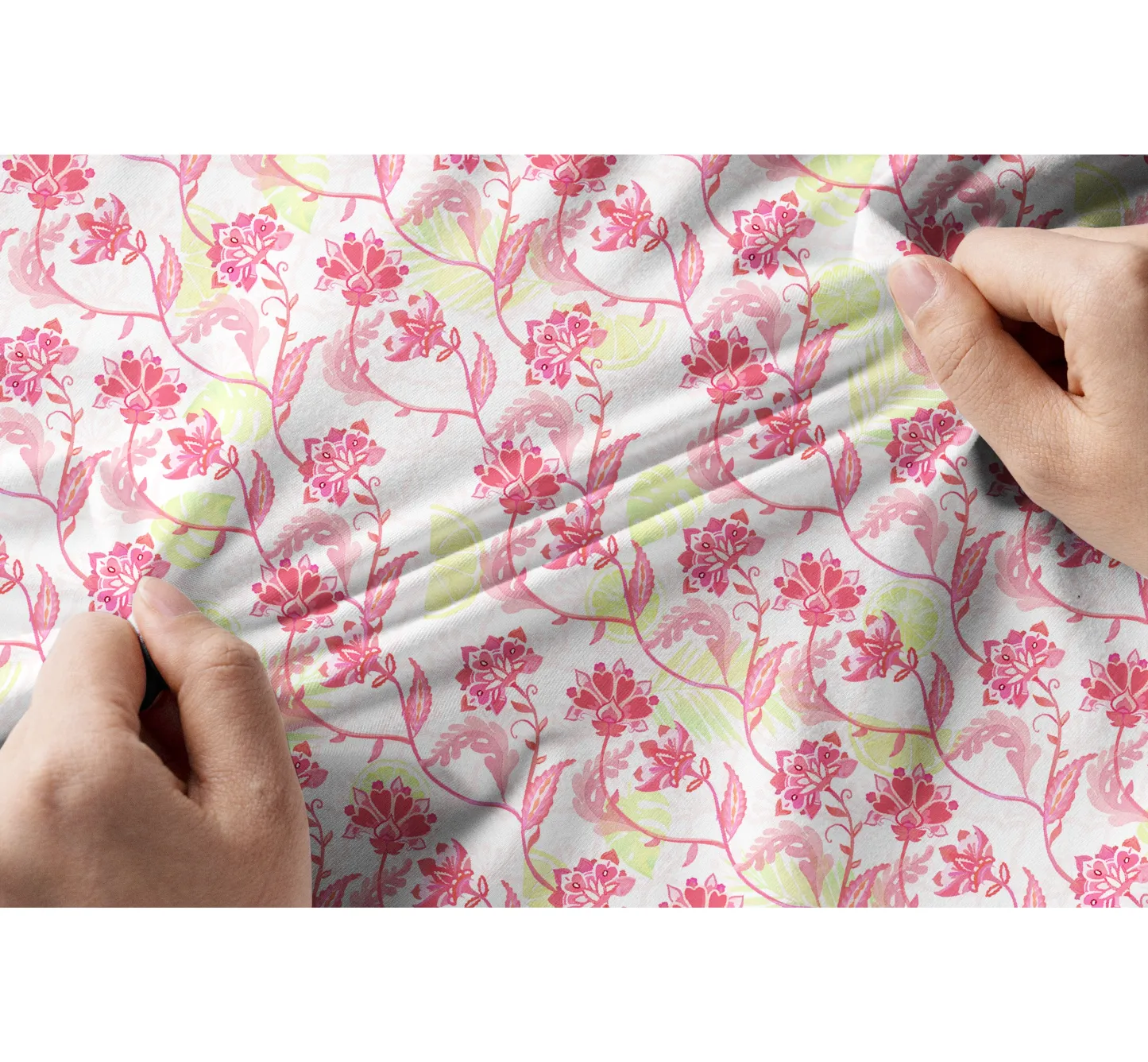 Cherryswing Women's Pink Flowers Long Sleeve Polo Shirt