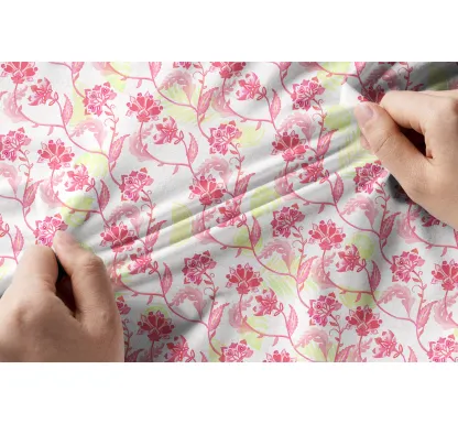 Cherryswing Women's Pink Flowers Long Sleeve Polo Shirt