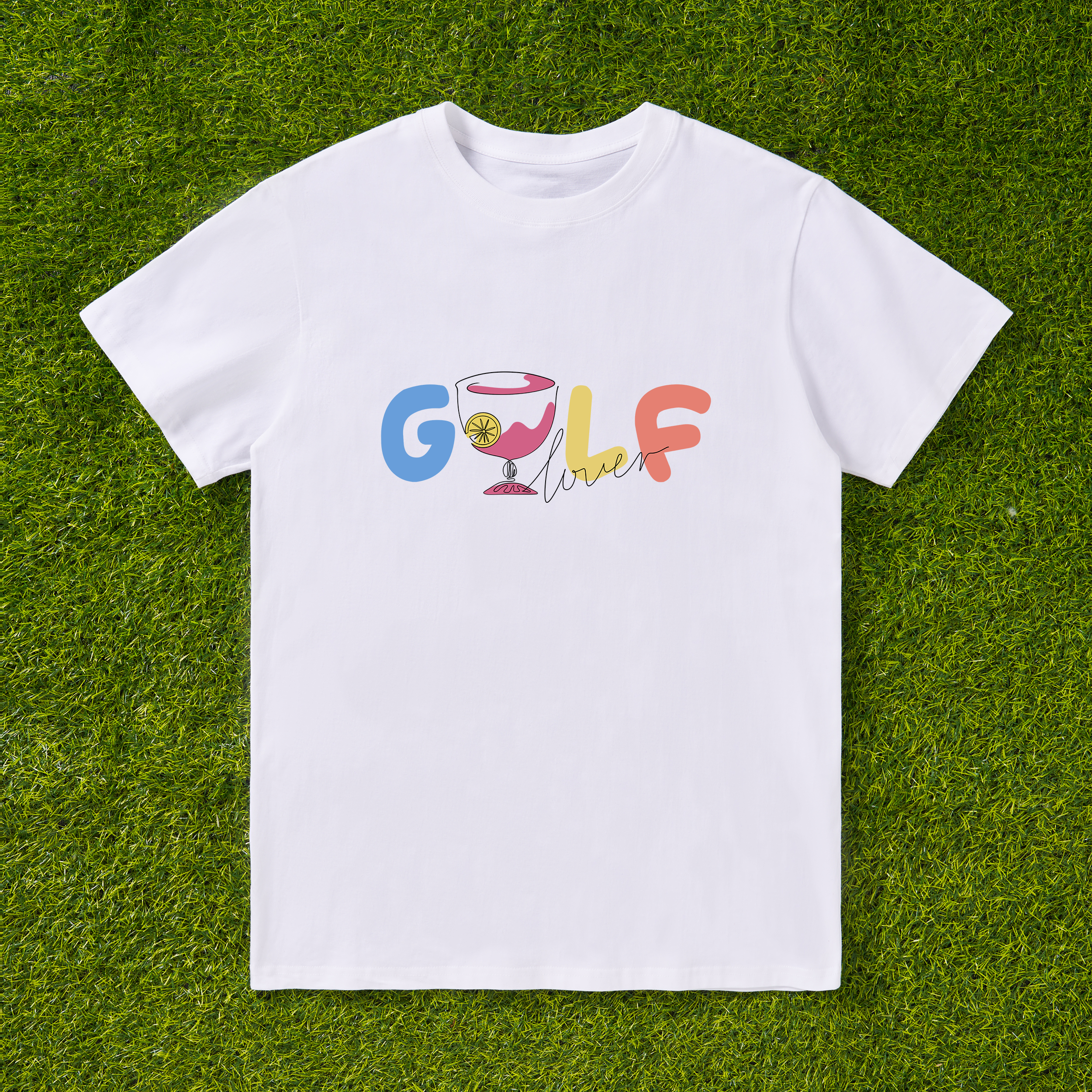 Cherryswing 'Golf Lovers' Cocktail Pattern T-Shirt