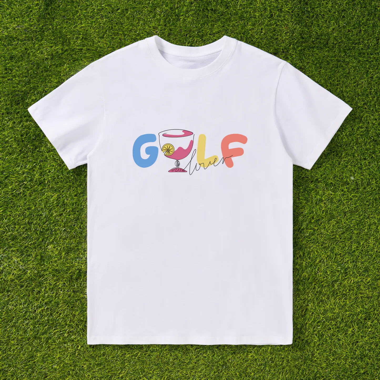 Cherryswing 'Golf Lovers' Cocktail Pattern T-Shirt