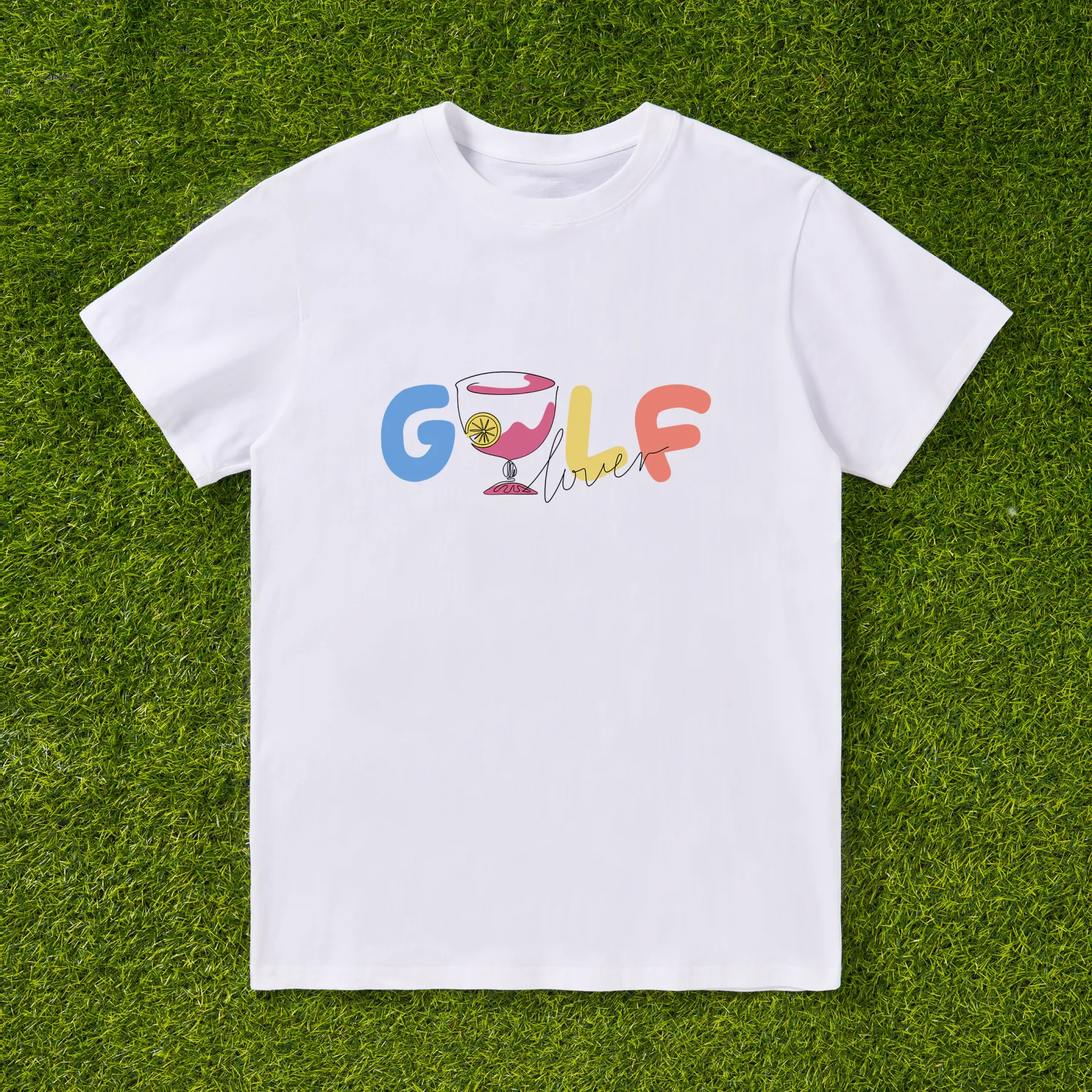 Cherryswing 'Golf Lovers' Cocktail Pattern T-Shirt