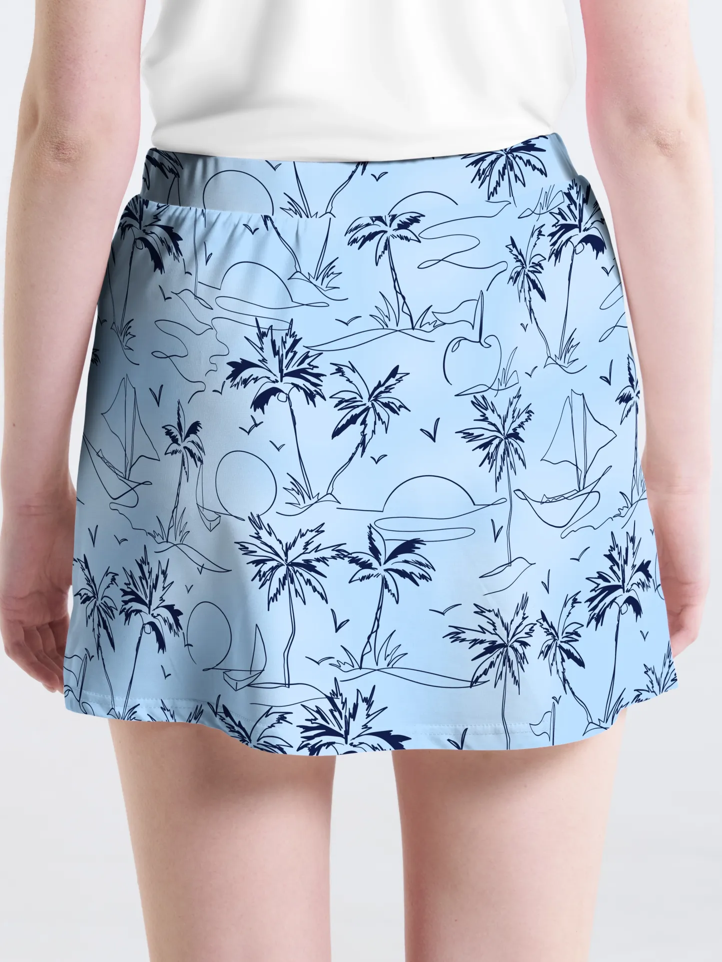 Cherryswing Coconut Trees Swaying Golf Skort