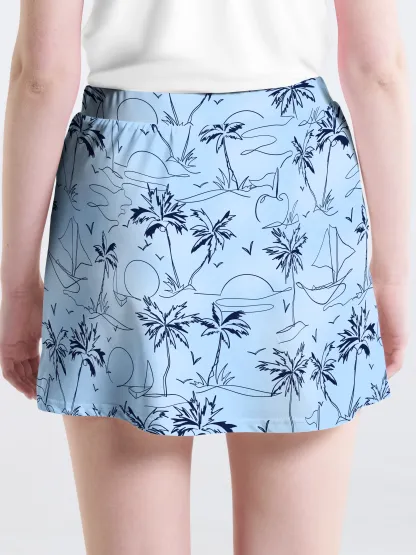 Cherryswing Coconut Trees Swaying Golf Skort