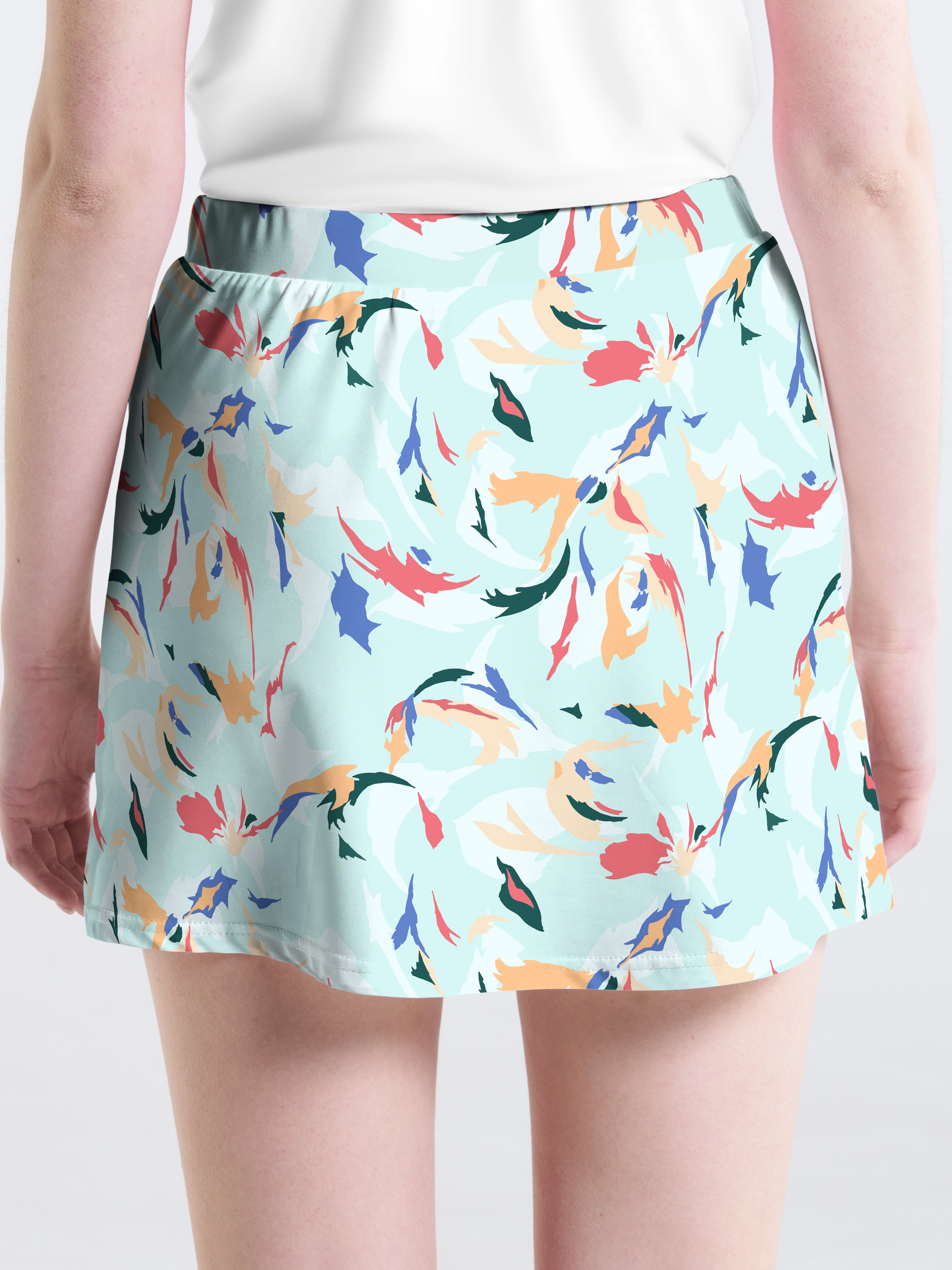 Cherryswing Floral Color Matching Swaying Golf Skort