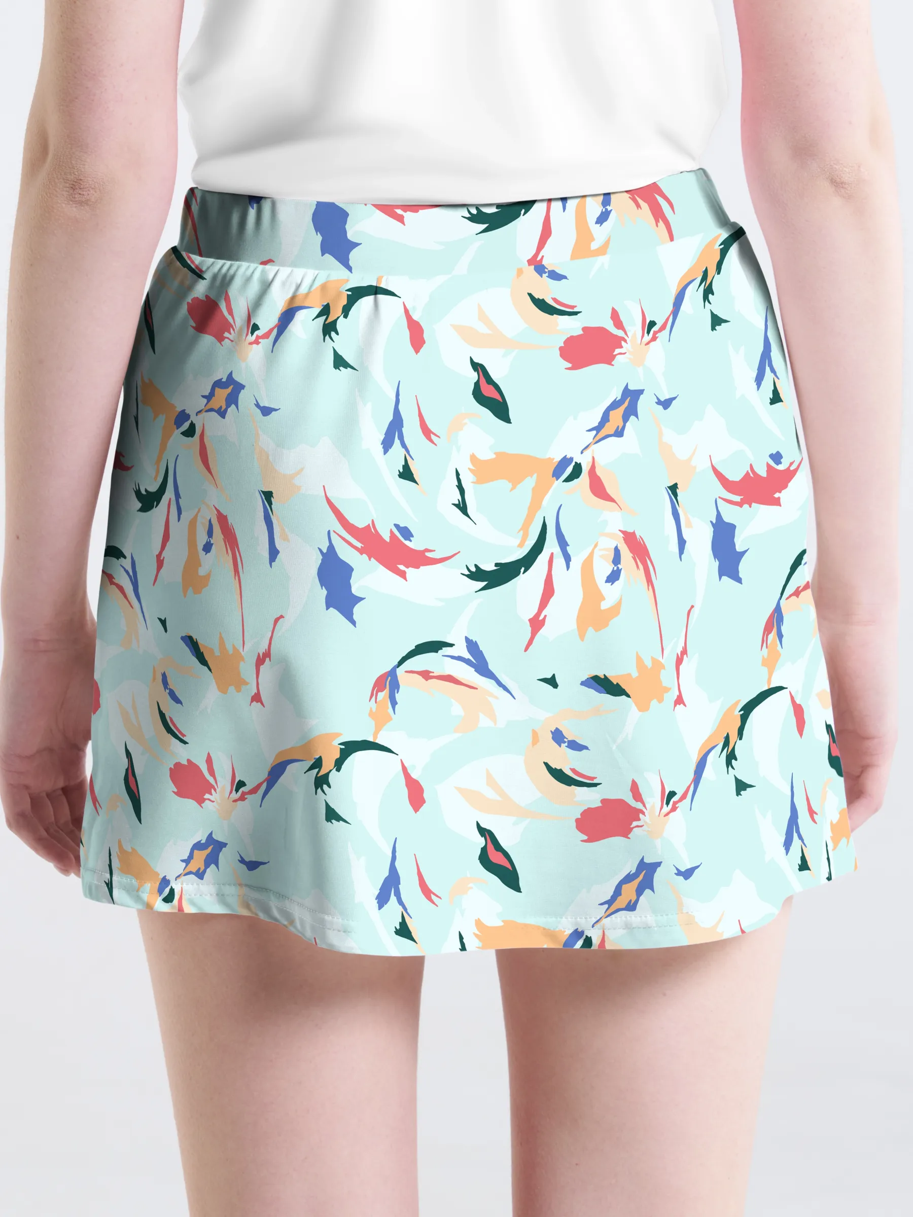 Cherryswing Floral Color Matching Swaying Golf Skort