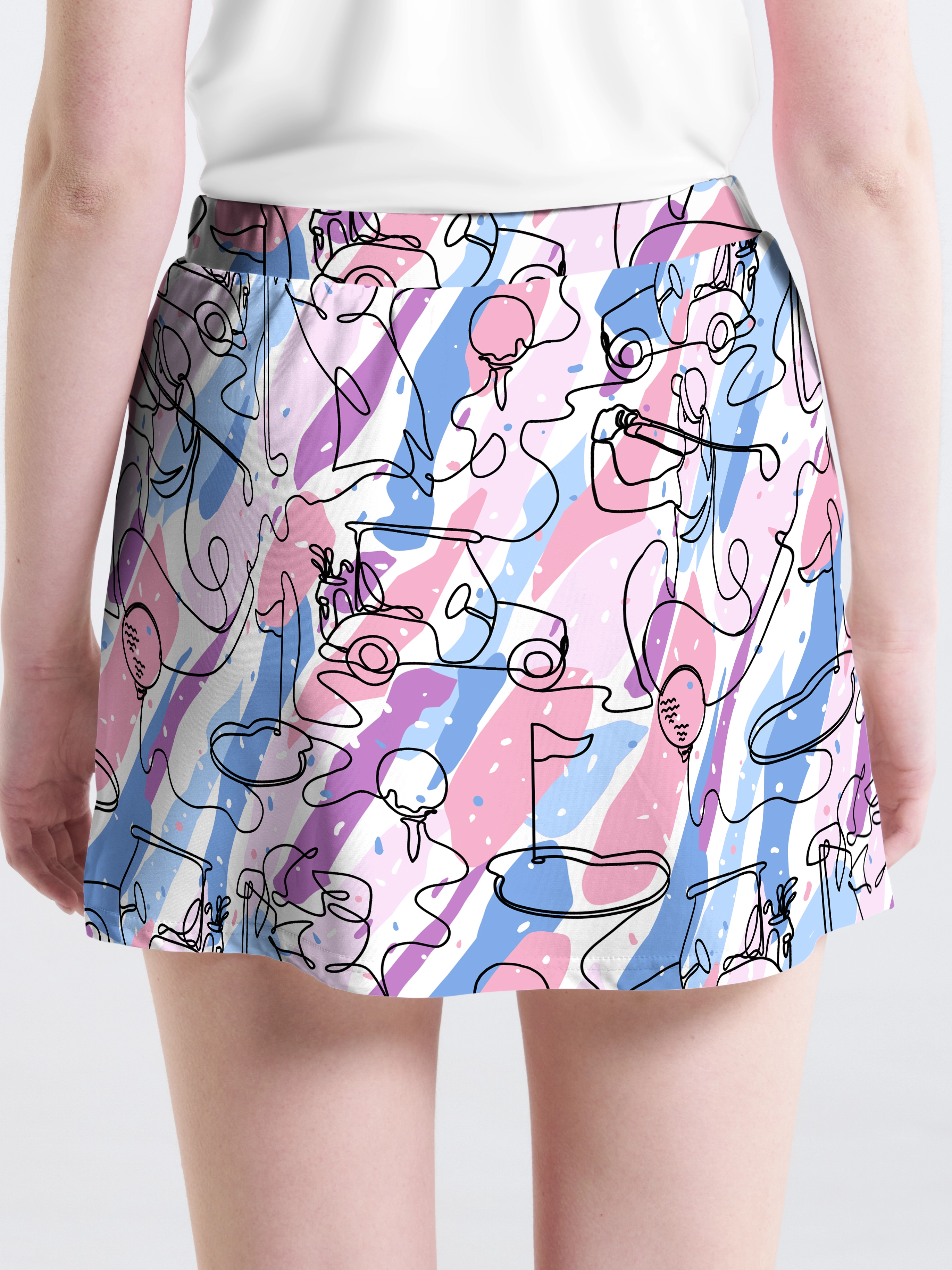 Cherryswing Party in Course Swaying Golf Skort