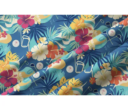 Cherryswing Women's Hawaiian Golf Floral Short Sleeve Polos