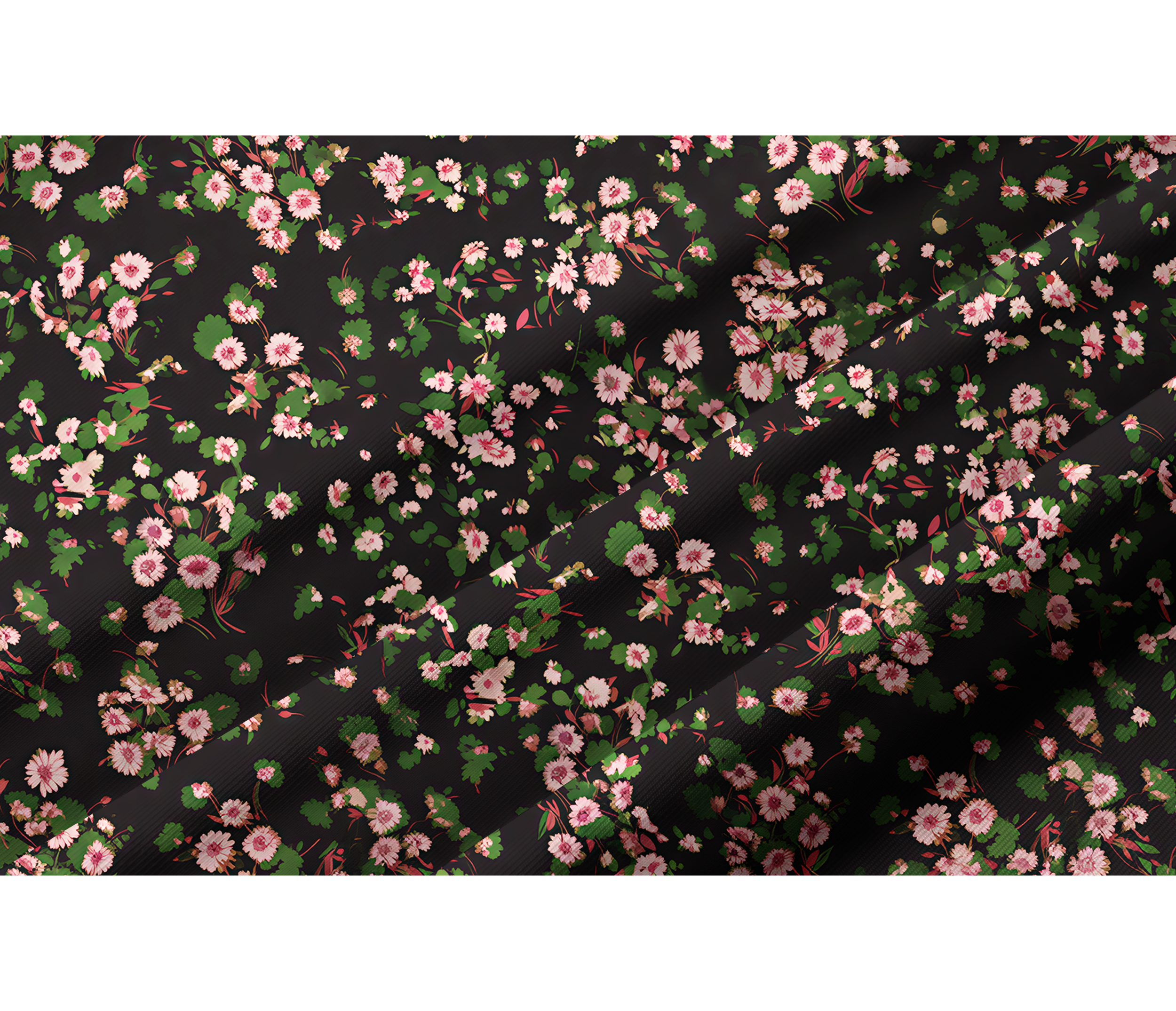 Cherryswing Women's Floral Meadow Print Long Sleeve Golf Shirt