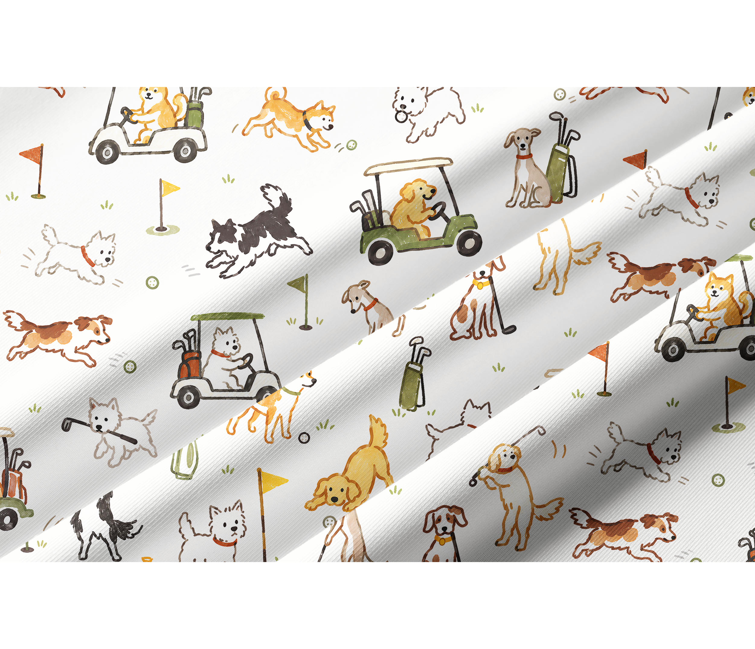 Cherryswing Women's Cute Golf Pup Novelty Print Long Sleeve Golf Shirt
