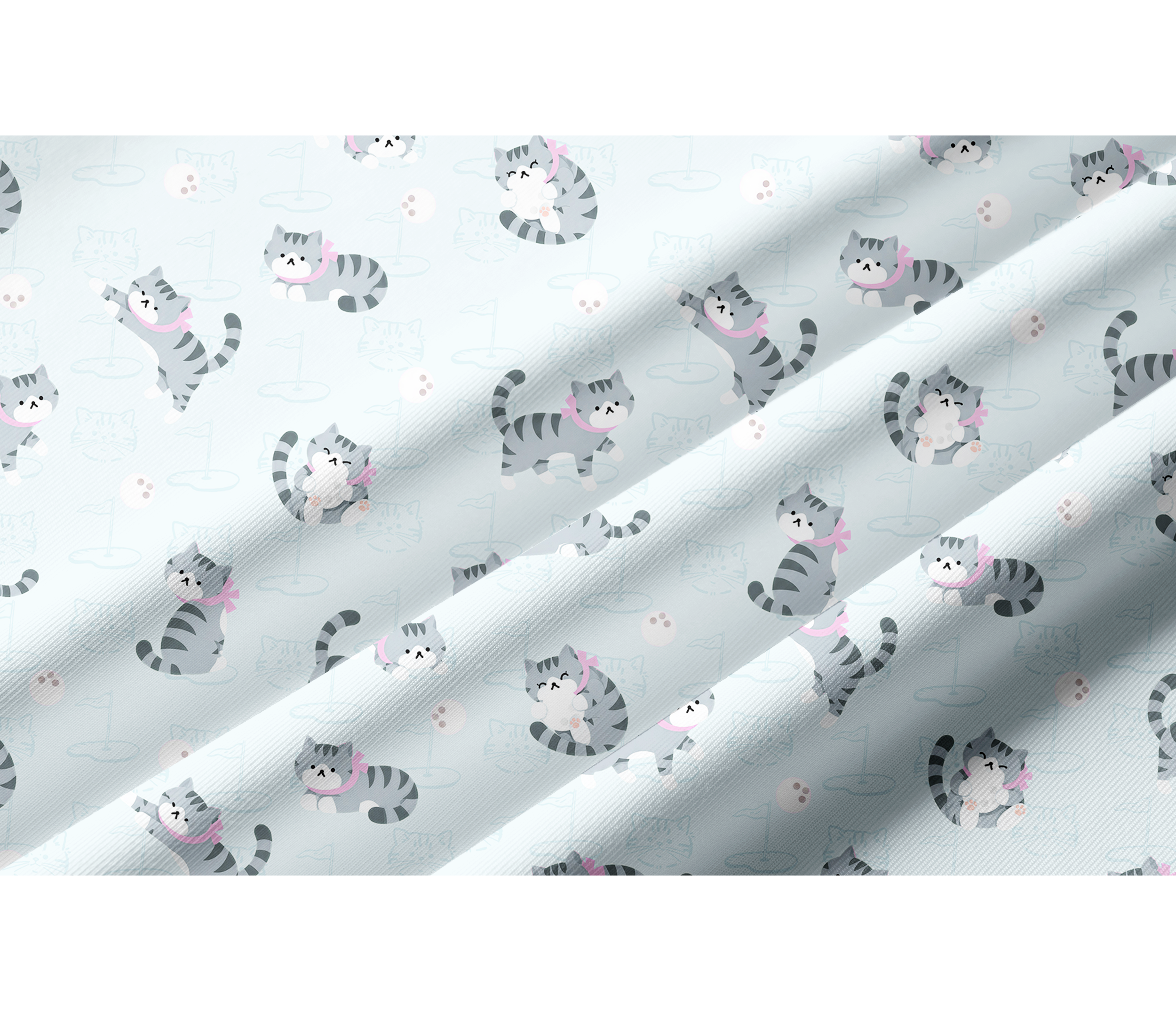 Cherryswing Women's Playful Cat Novelty Print Long Sleeve Golf Shirt