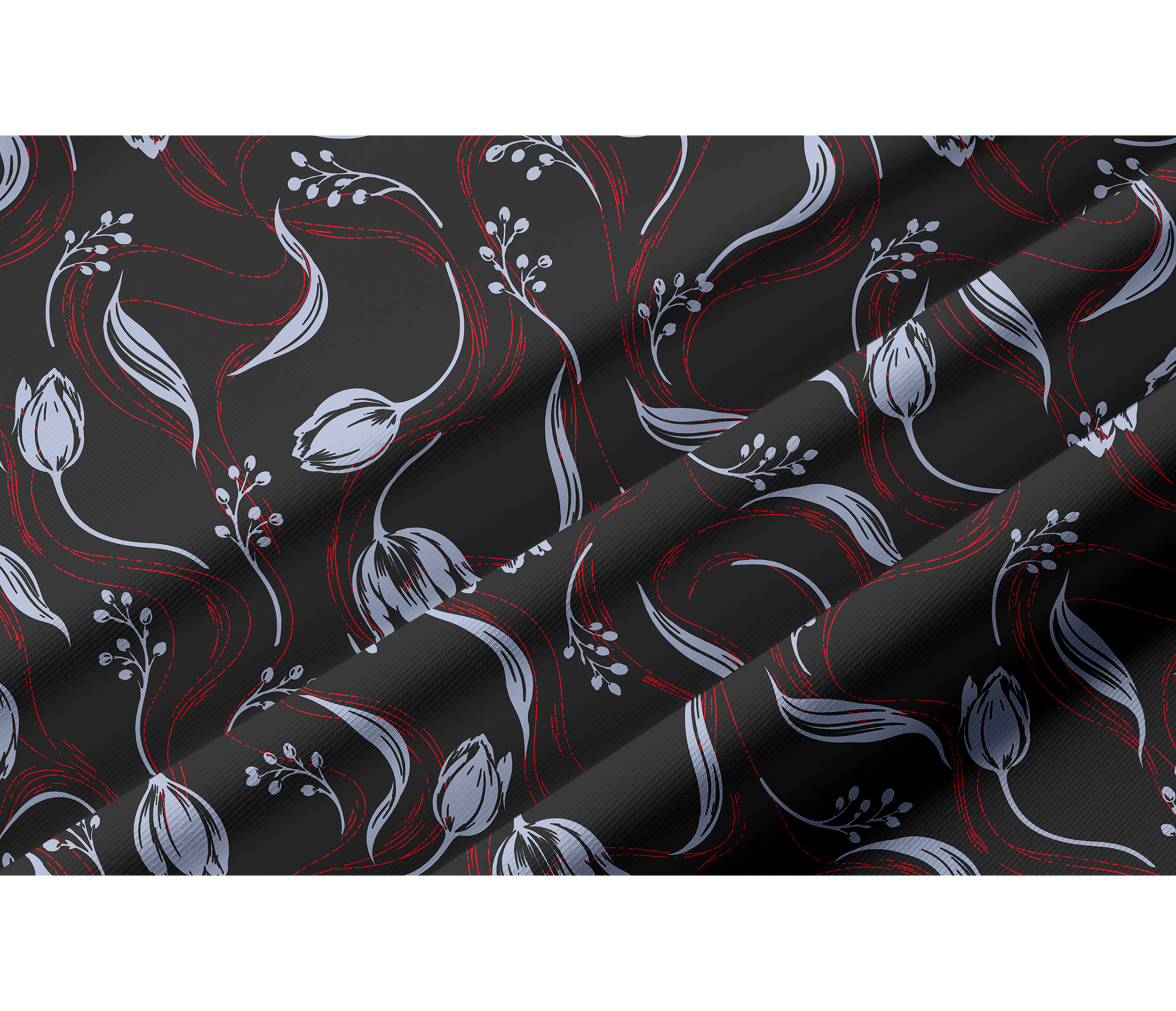 Cherryswing Women's Art Nouveau Tulip Long Sleeve Golf Shirt