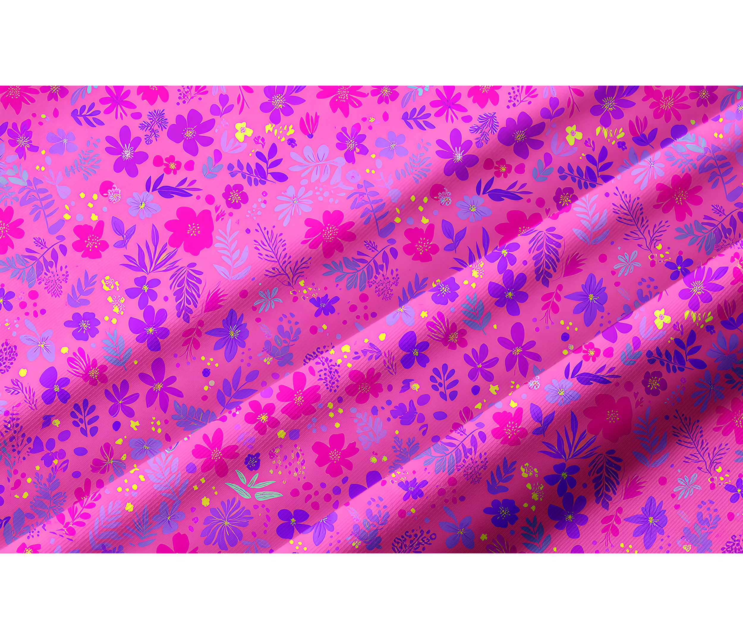 Cherryswing Women's Neon Wildflower Print Long Sleeve Golf Shirt