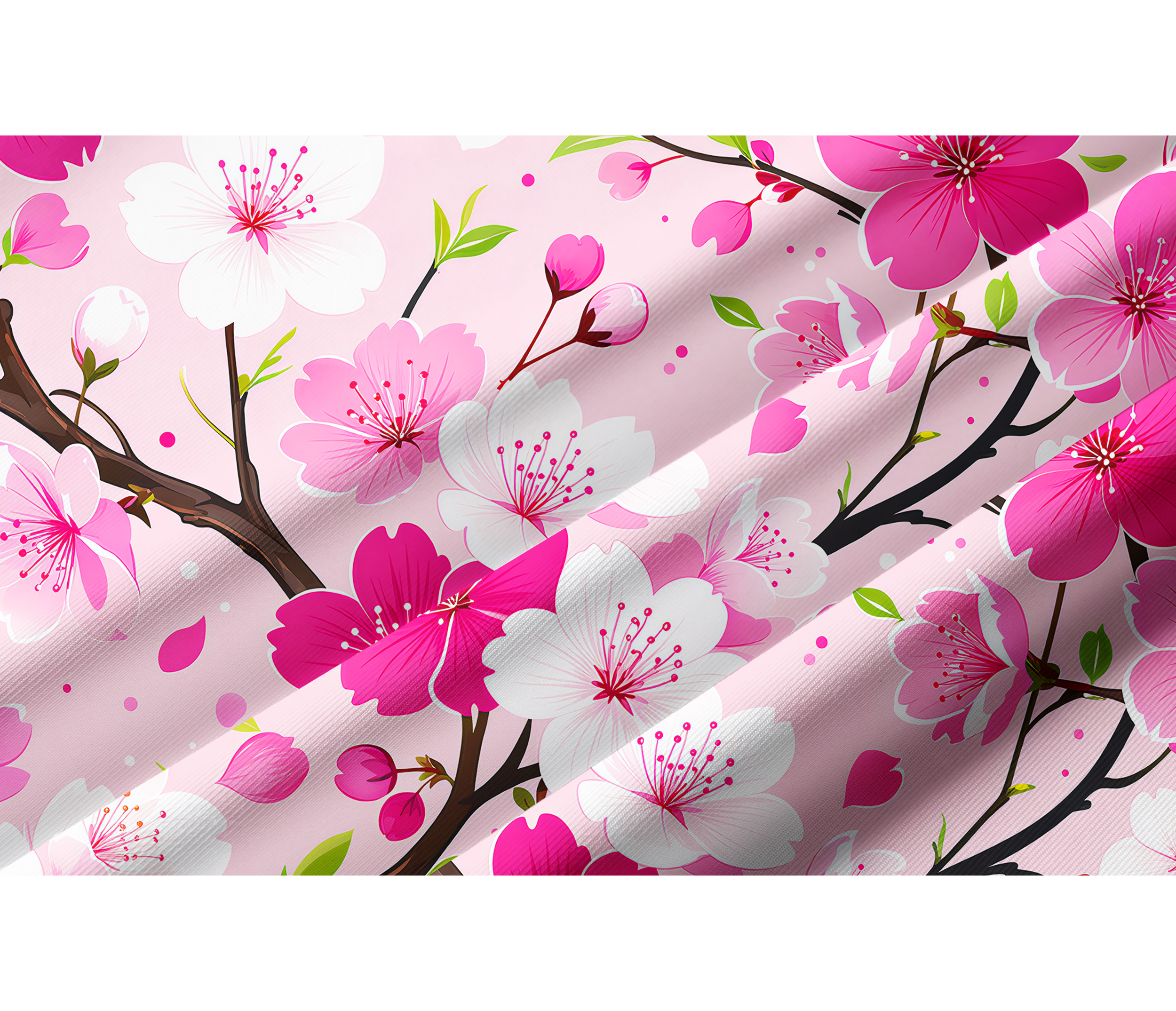 Cherryswing Women's Cherry Blossom Branch Print Long Sleeve Golf Shirt