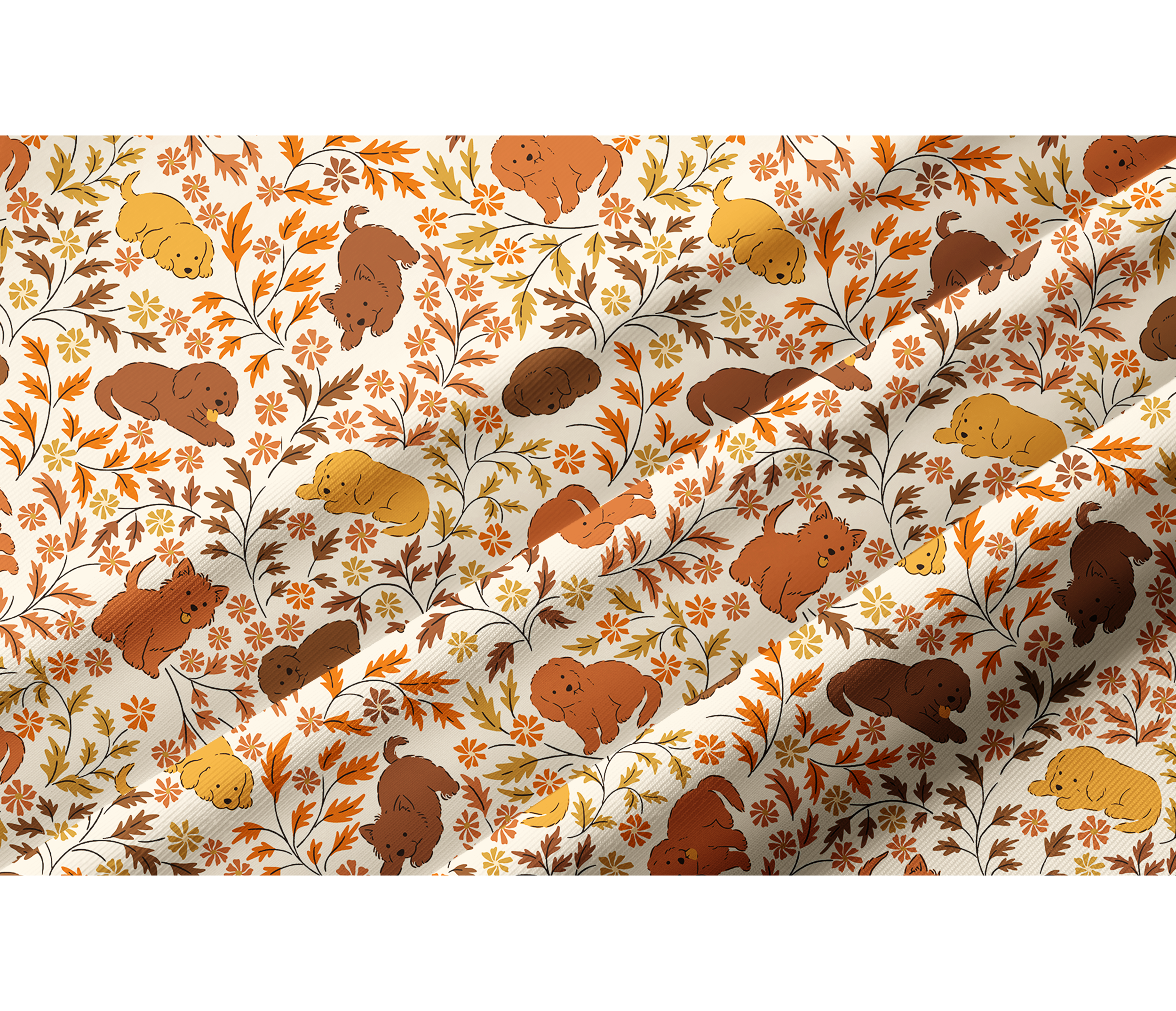 Cherryswing Women's Puppy and Leaf Print Long Sleeve Golf Shirt