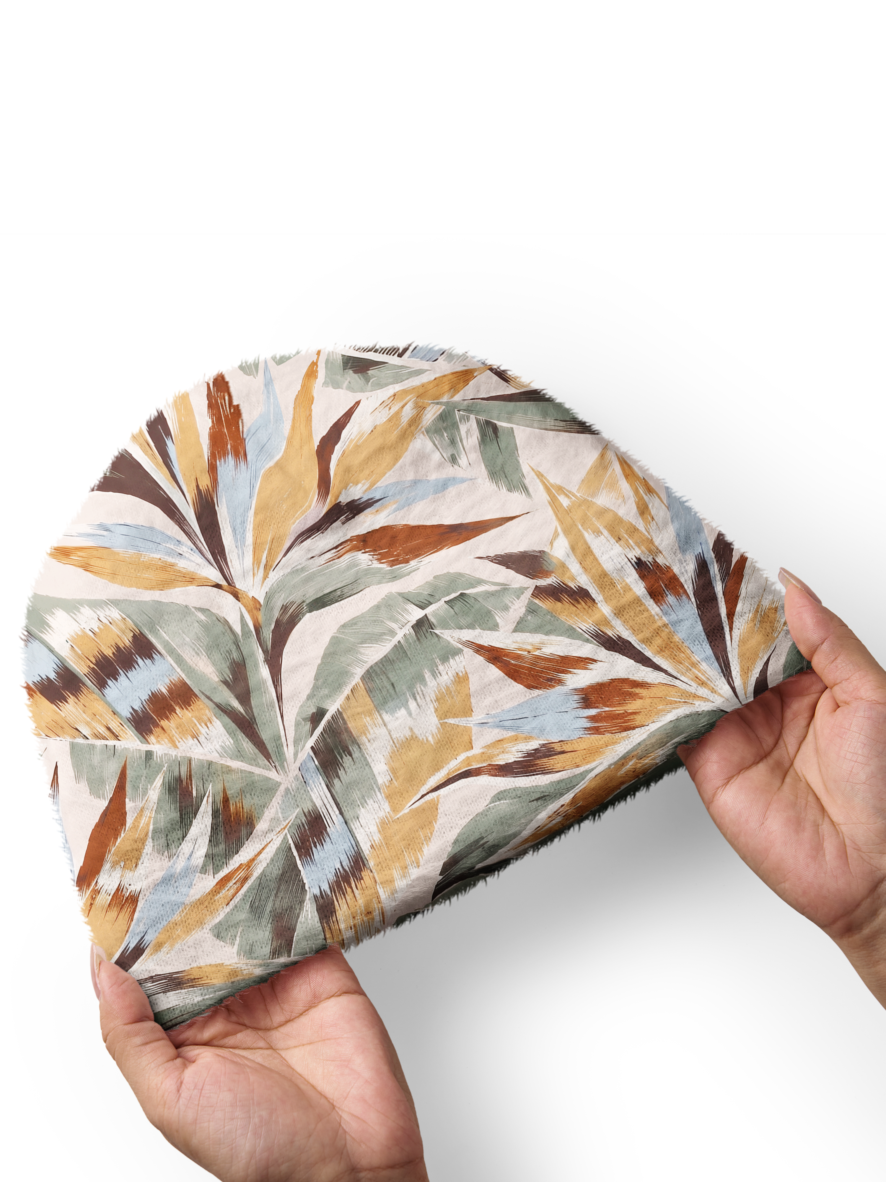 Cherryswing Women's Bold Brushstroke Tropical Leaf Cozy Knit Golf Beanie