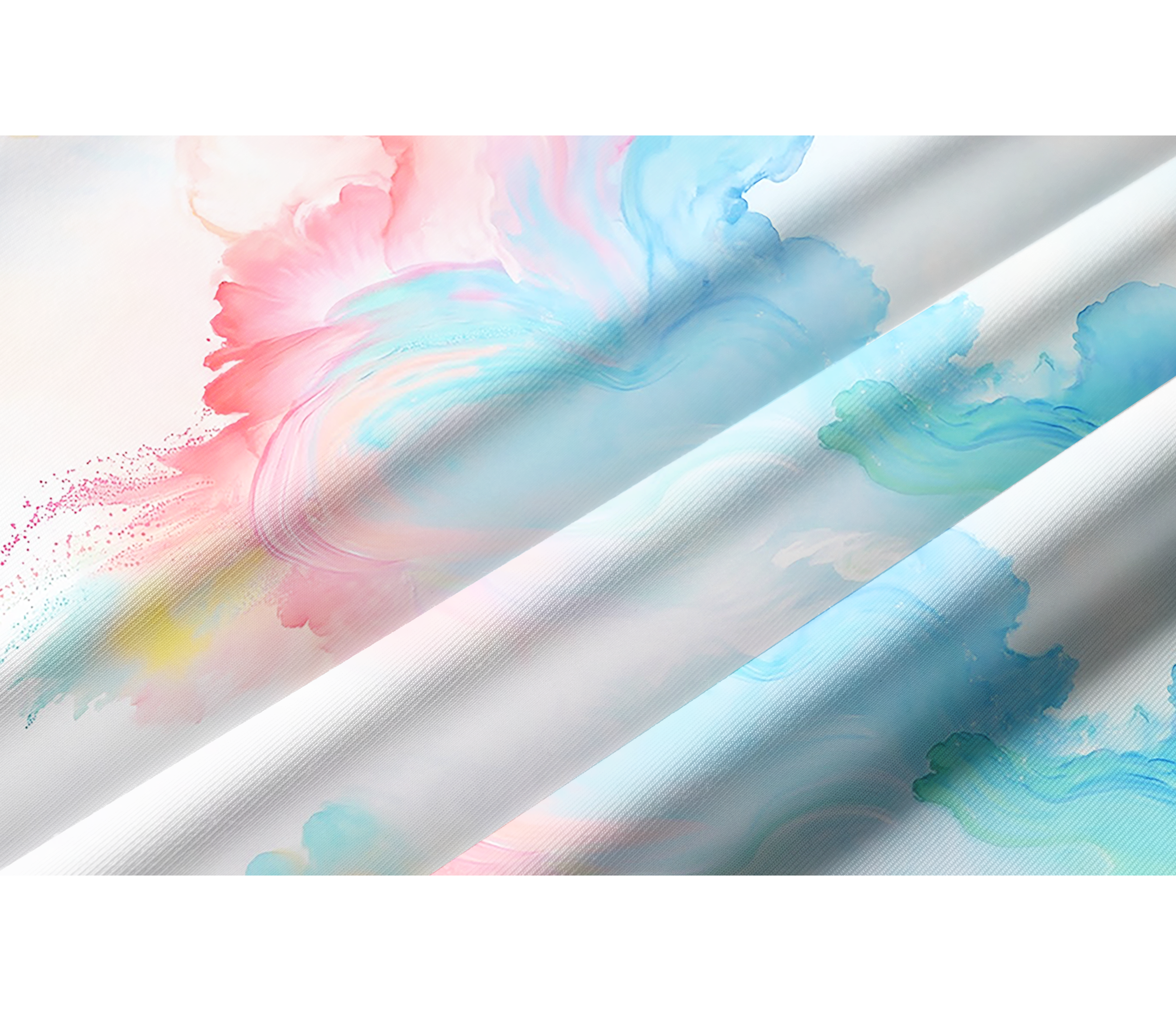 Cherryswing Women's Dreamy Watercolor Cloud Pattern Long Sleeve Golf Shirt
