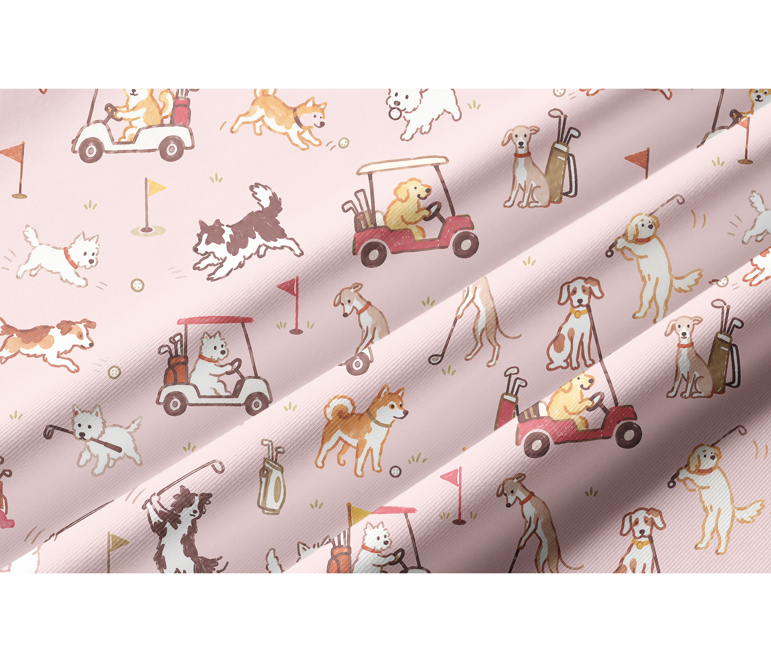 Cherryswing Women's Cute Golf Pup Novelty Print Long Sleeve Golf Shirt