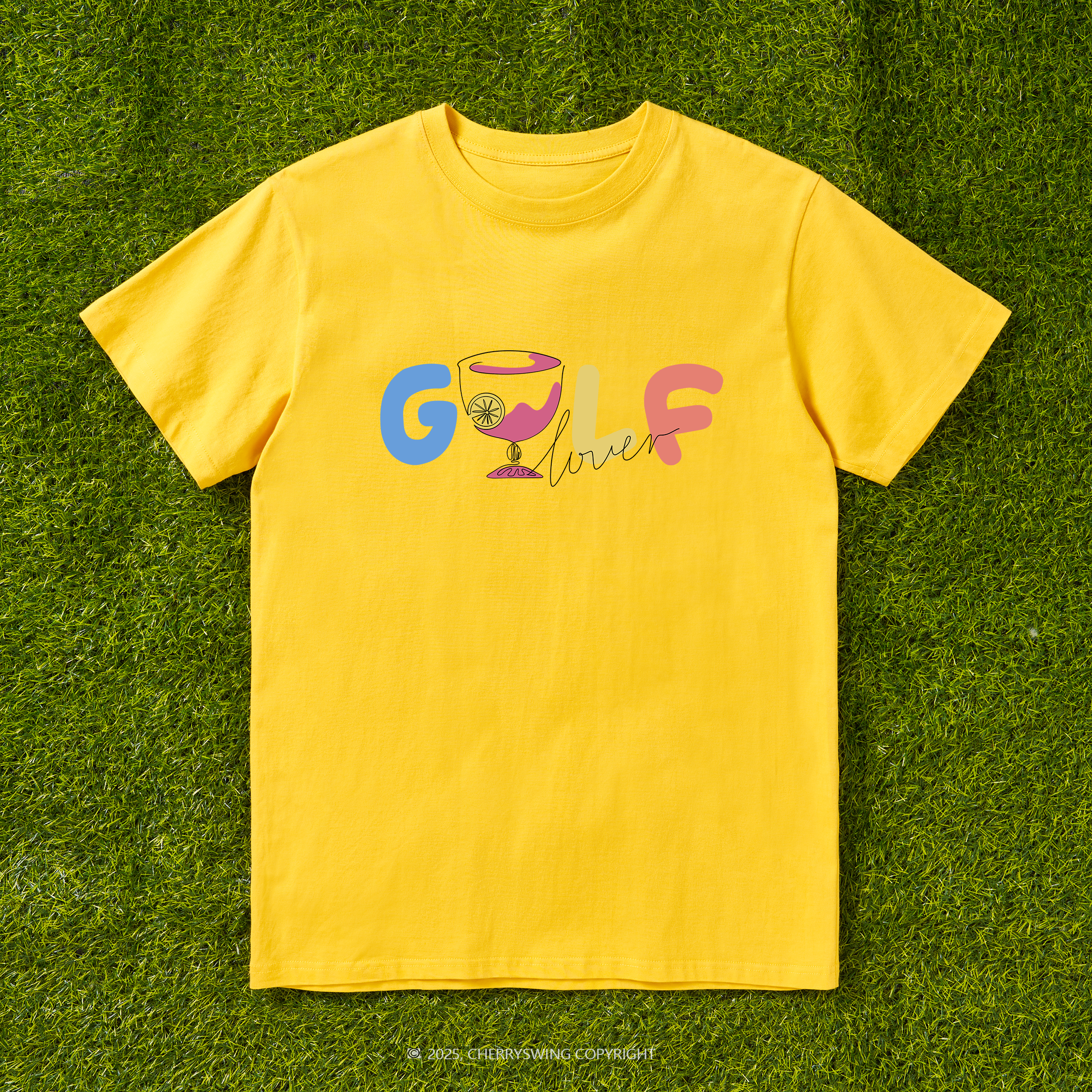 Cherryswing 'Golf Lovers' Cocktail Pattern T-Shirt