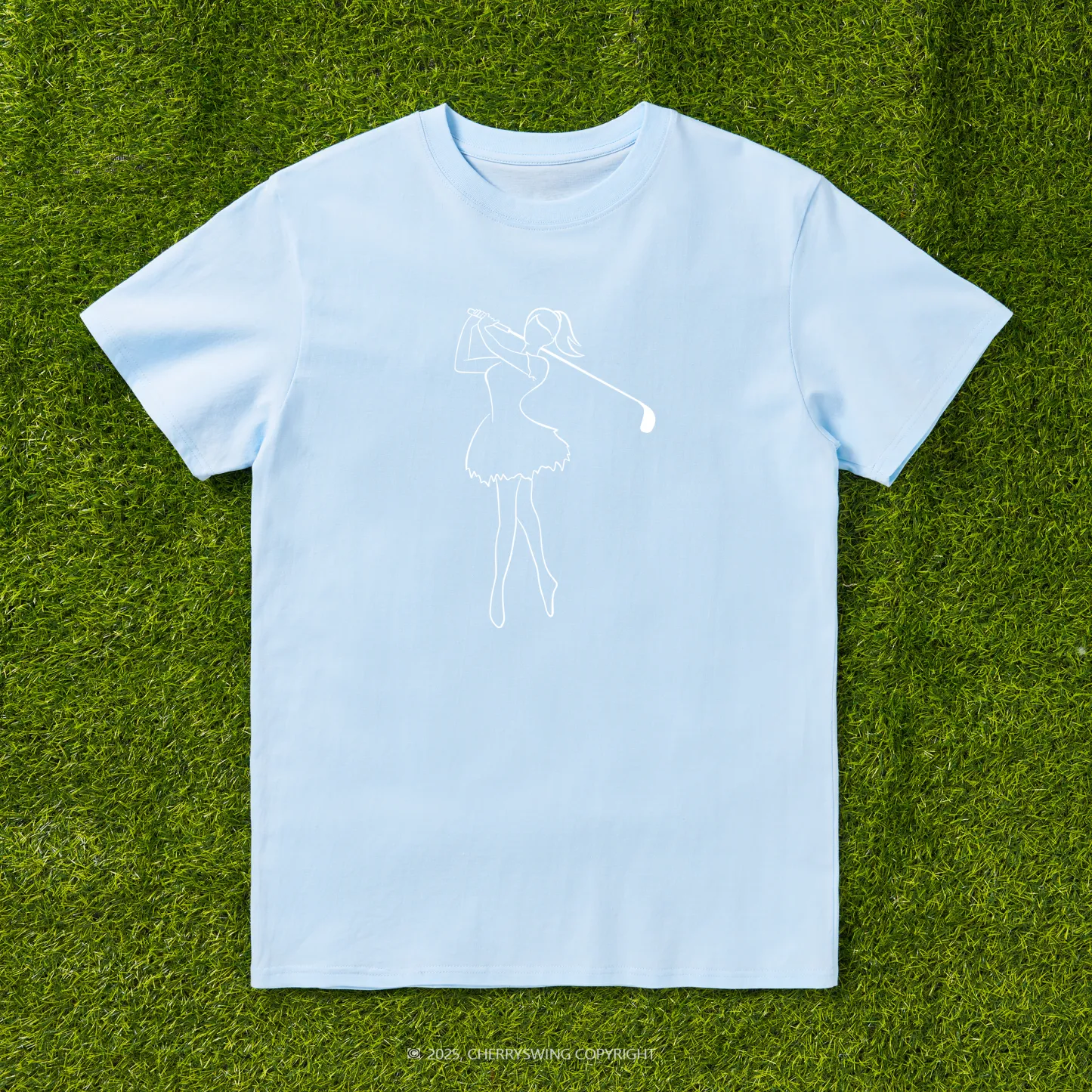 Cherryswing Ballet Dancing Golfer Pattern T-Shirt