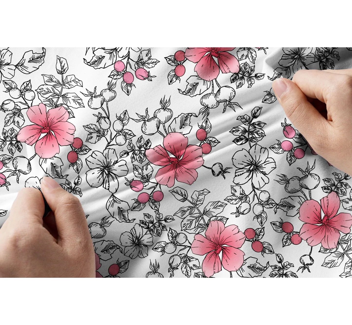 Cherryswing Women's Gradient Color Flowers Sleeveless Golf Shirt