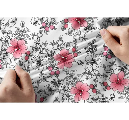 Cherryswing Women's Gradient Color Flowers Sleeveless Golf Shirt