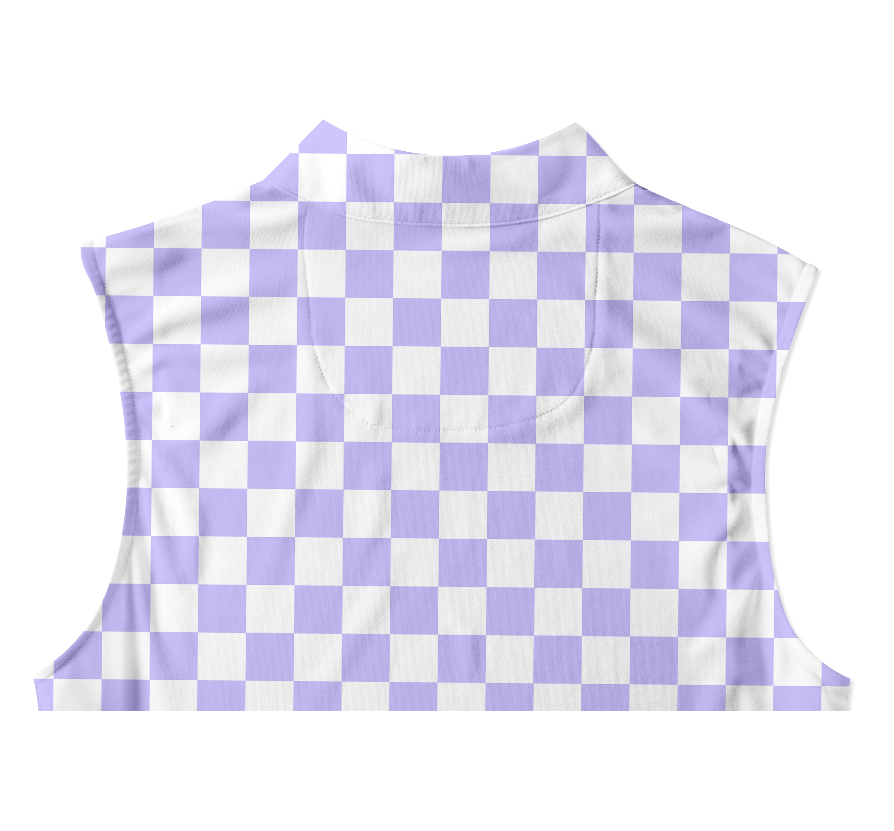 Cherryswing Women's Sleeveless Checkerboard Print Golf Polo Shirt