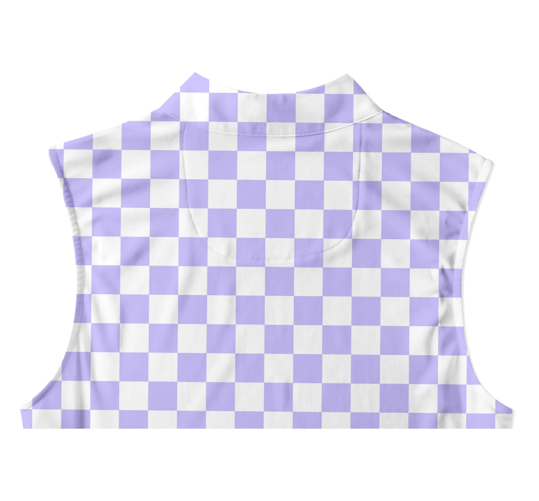Cherryswing Women's Sleeveless Checkerboard Print Golf Polo Shirt