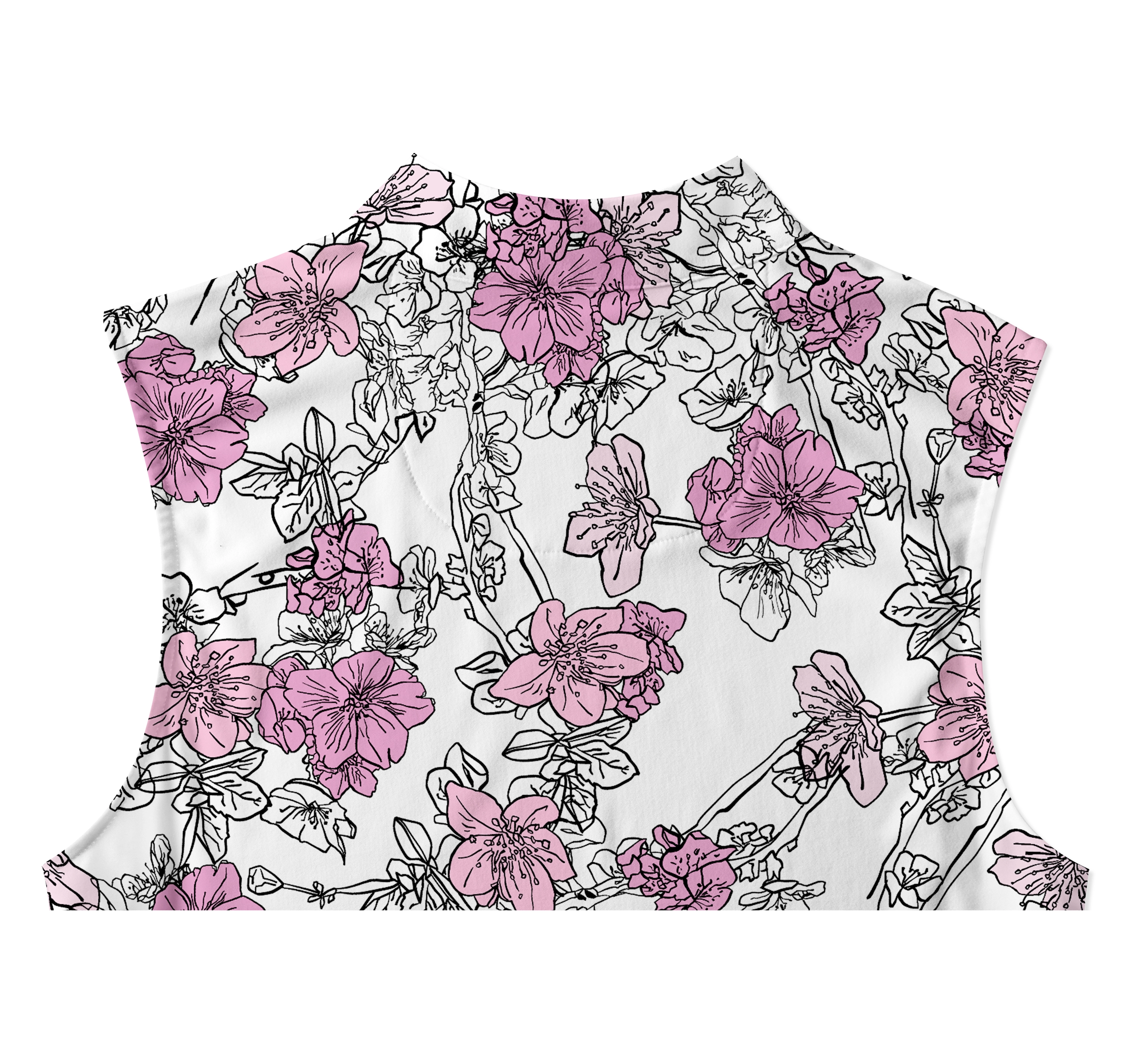 Cherryswing Women's Sleeveless Blossom Golf Polo Shirt