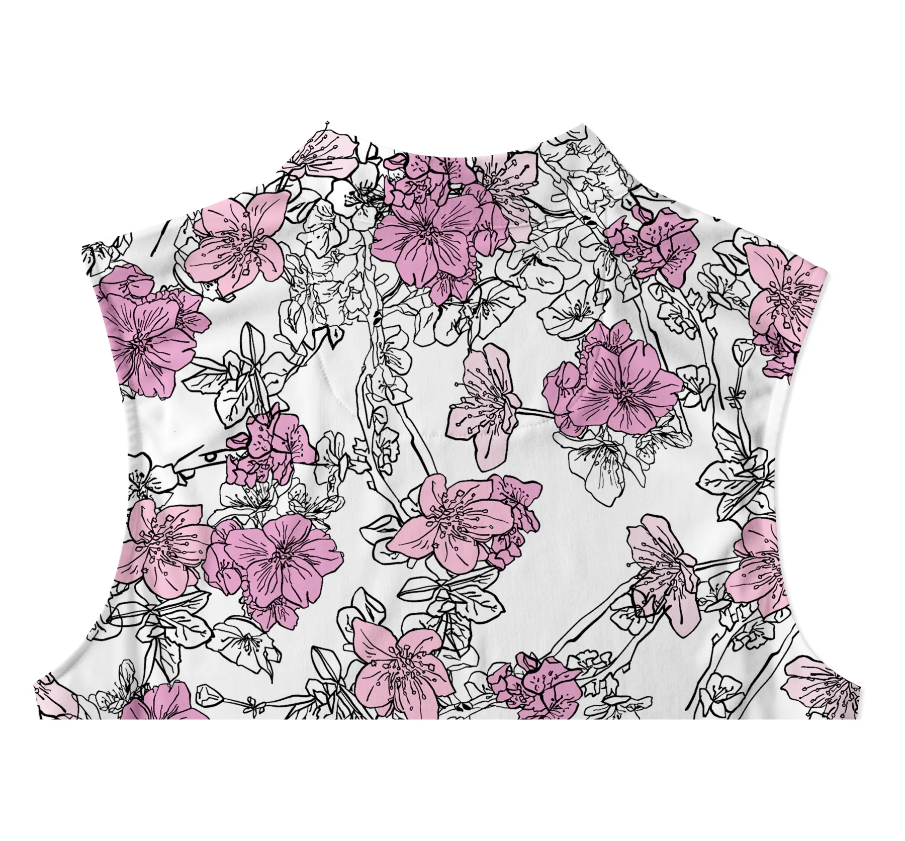 Cherryswing Women's Sleeveless Blossom Golf Polo Shirt