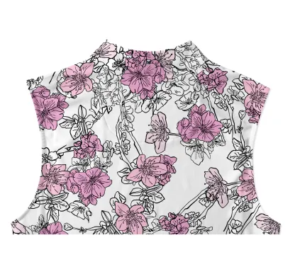 Cherryswing Women's Sleeveless Blossom Golf Polo Shirt