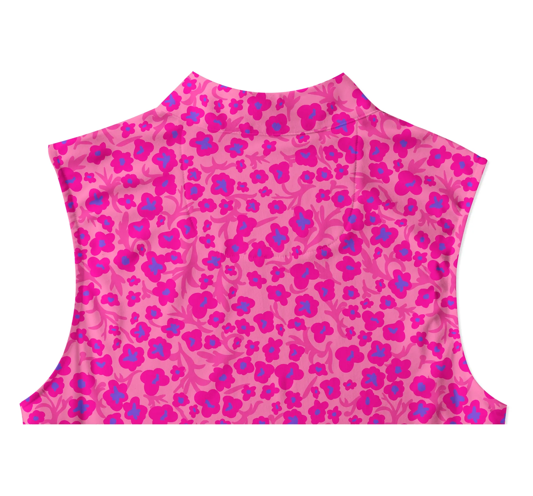 Cherryswing Women's Sleeveless Pink Floral Golf Polo Shirt