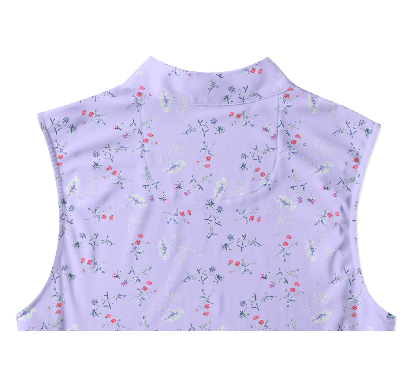 Cherryswing Women's Sleeveless Strawberry Flowers Golf Polo Shirt